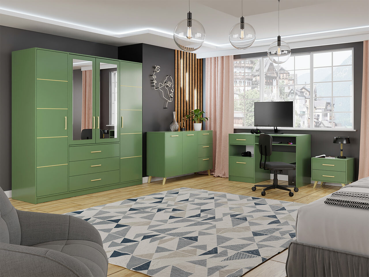 Meubelset Dortivu 150 (Groen)