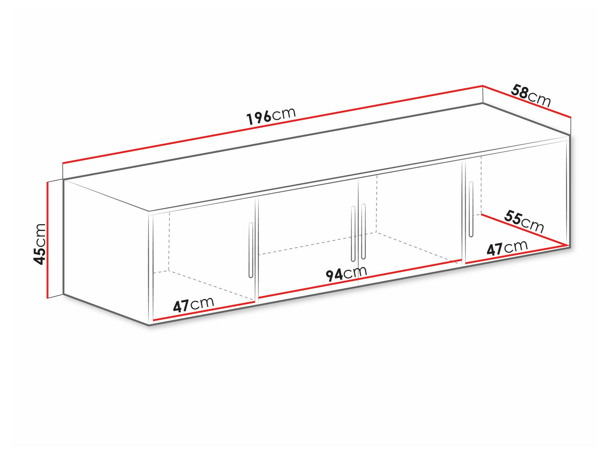 Dressoir Dortivu (Wellington eik)