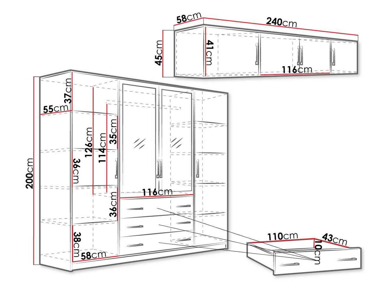 Kledingkast Dortivu III (Aanwezig)