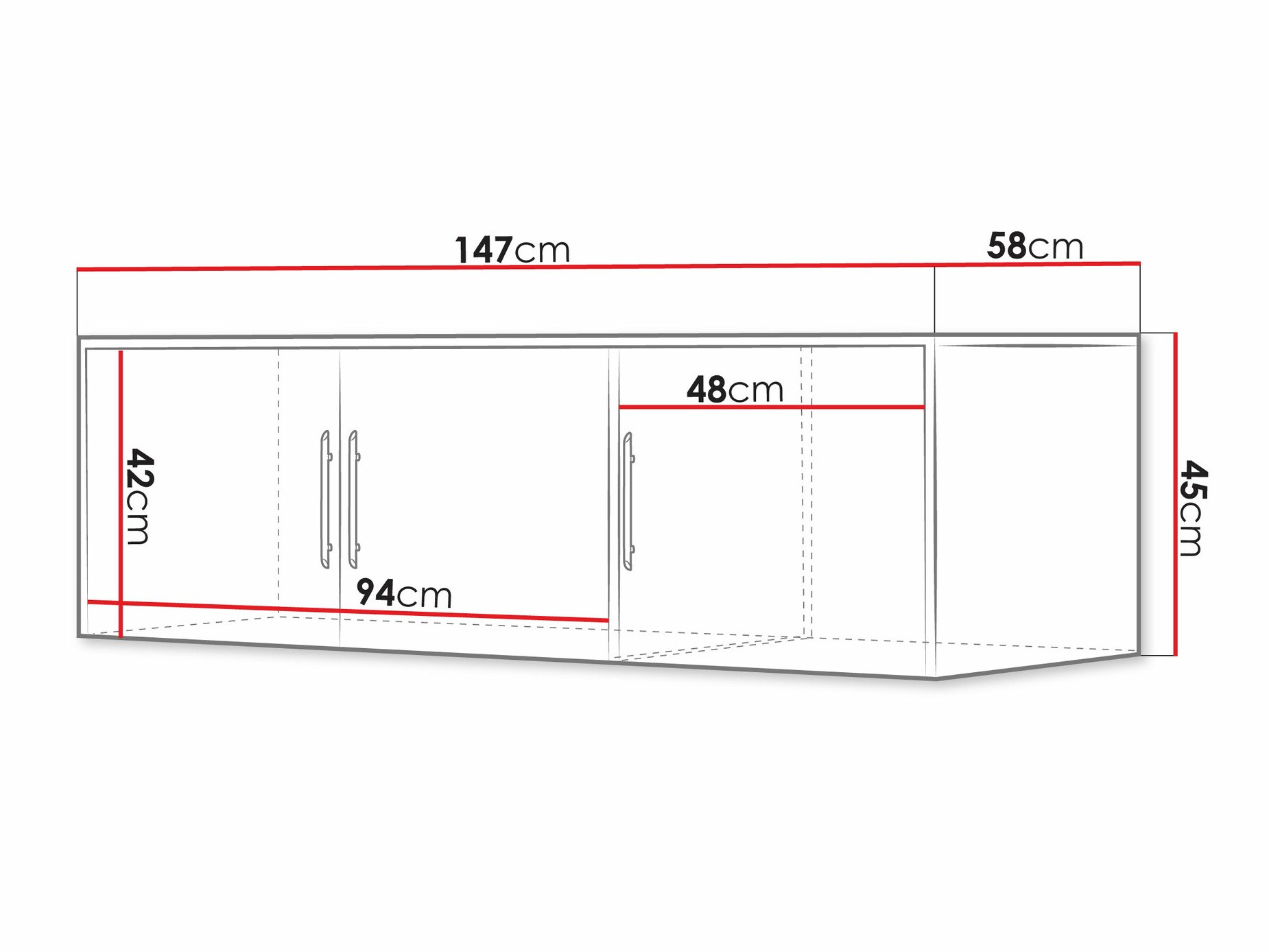 Kledingkast Dortivu 153 (Grafiet)