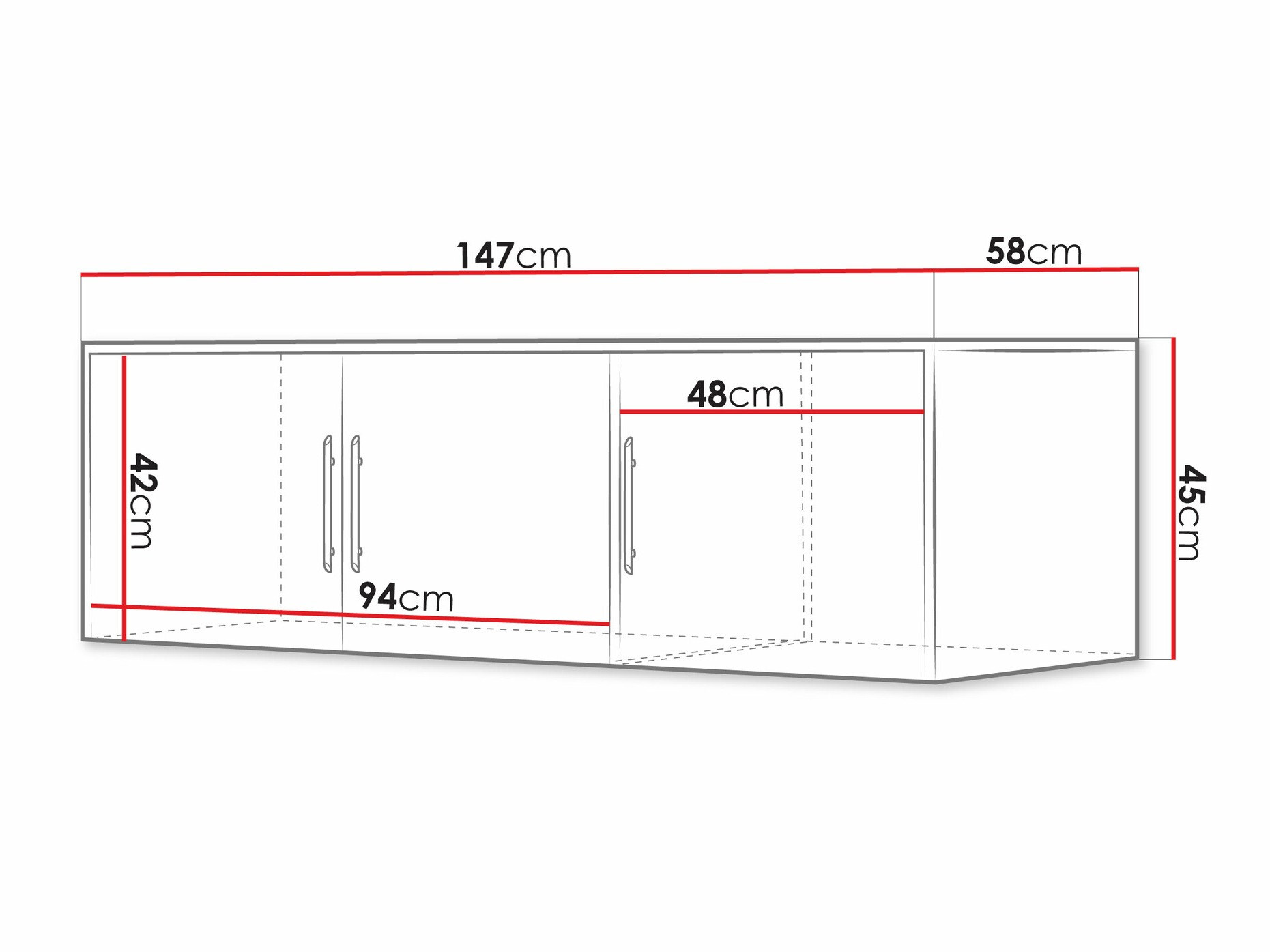 Kledingkast Dortivu 153 (Wit)