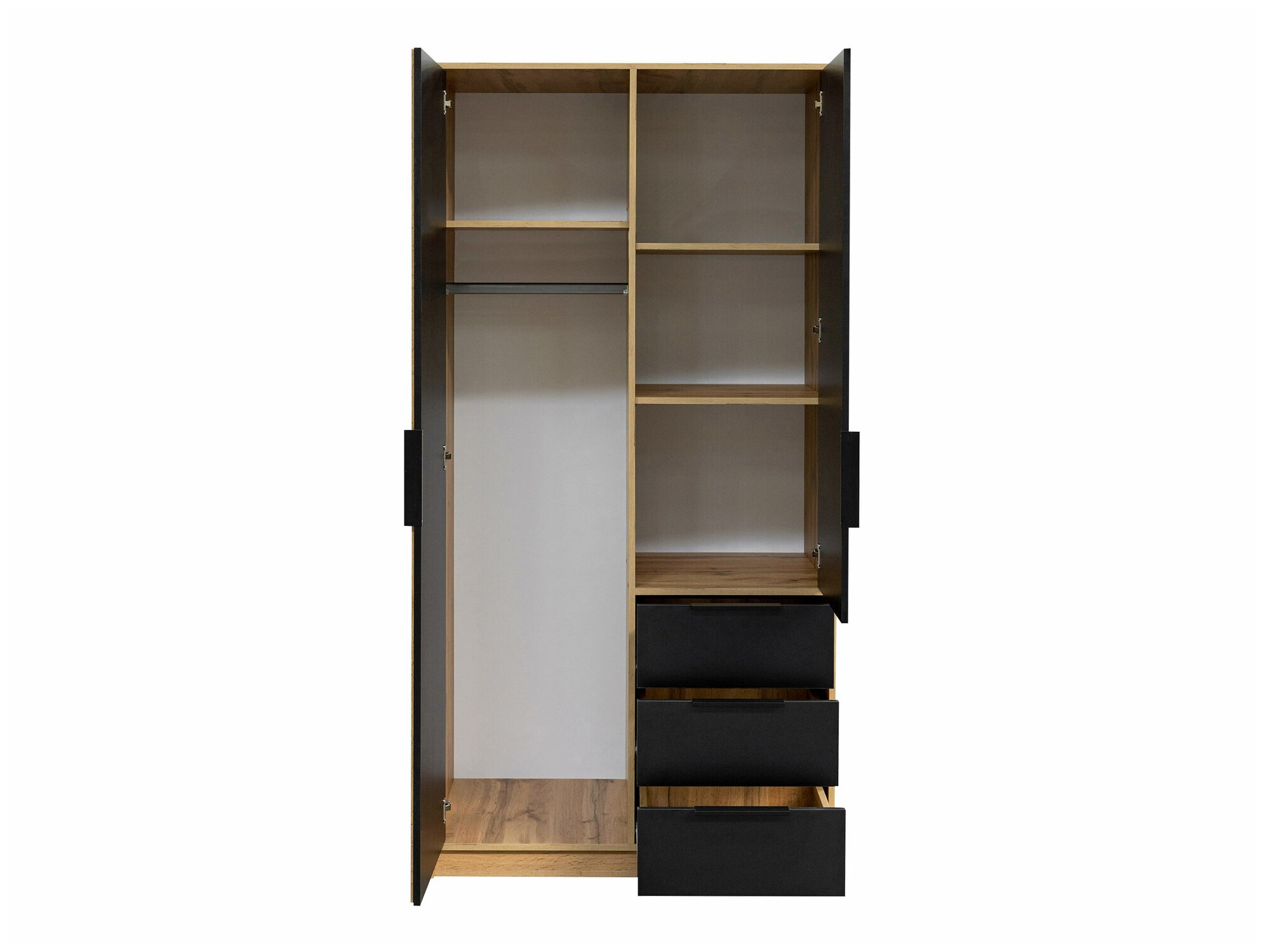 Kledingkast Collis (Wit + Wotan eik)