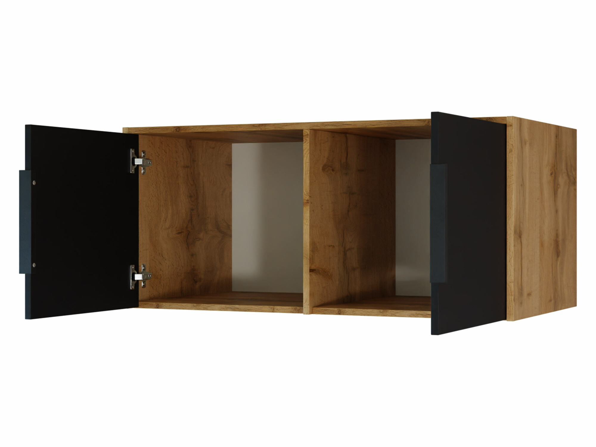 Kledingkast Collis (Wotan eik + Zwart)