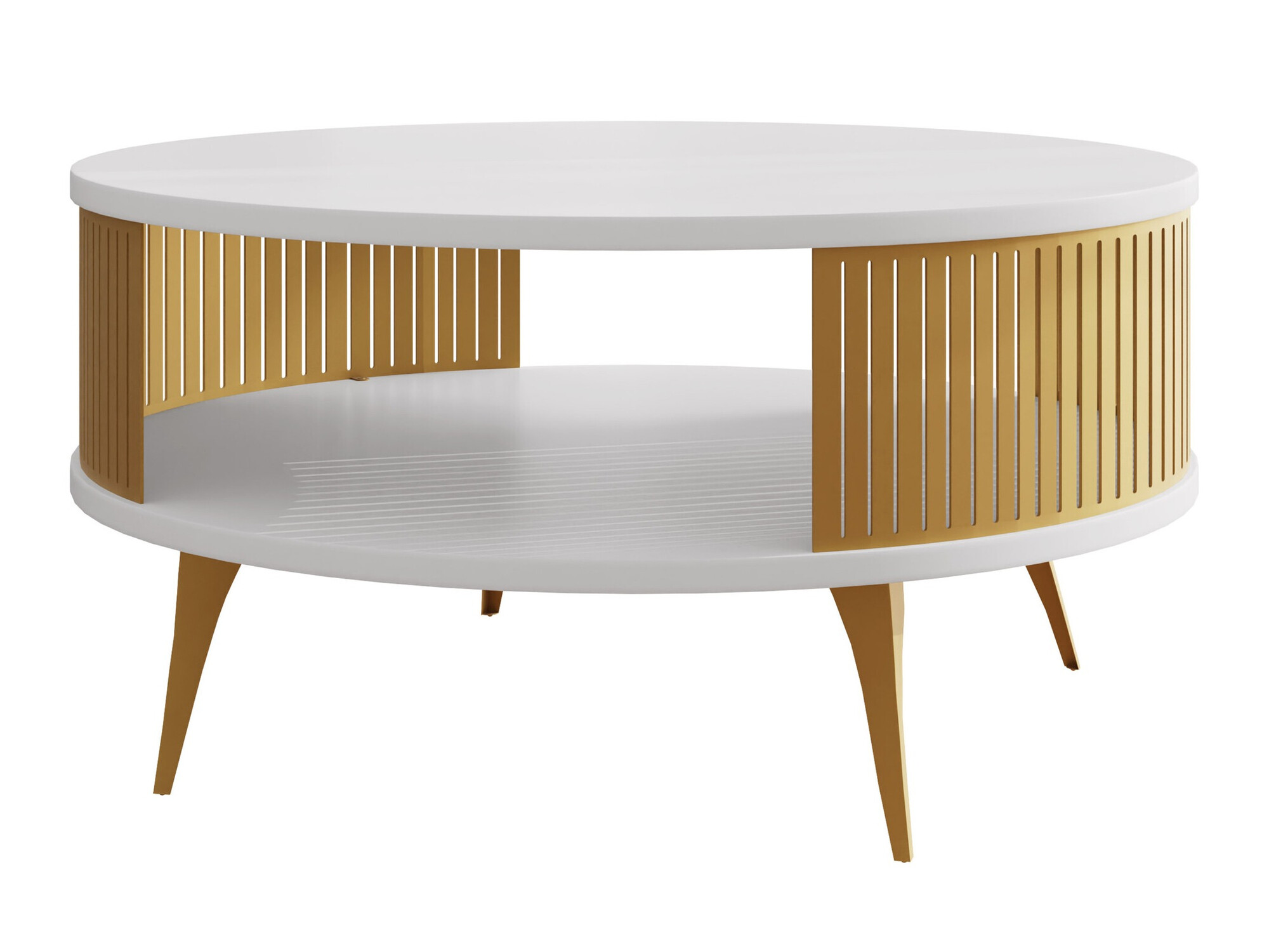 Salontafel Vitum I (Gouden + Wit)