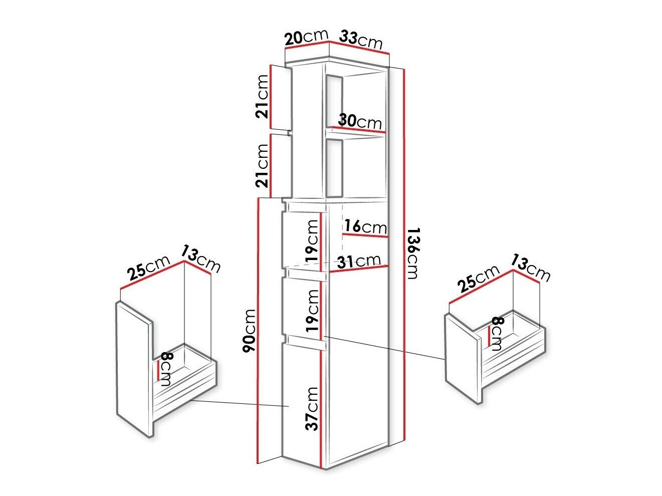 Staand badkamermeubel Comfivo Ova