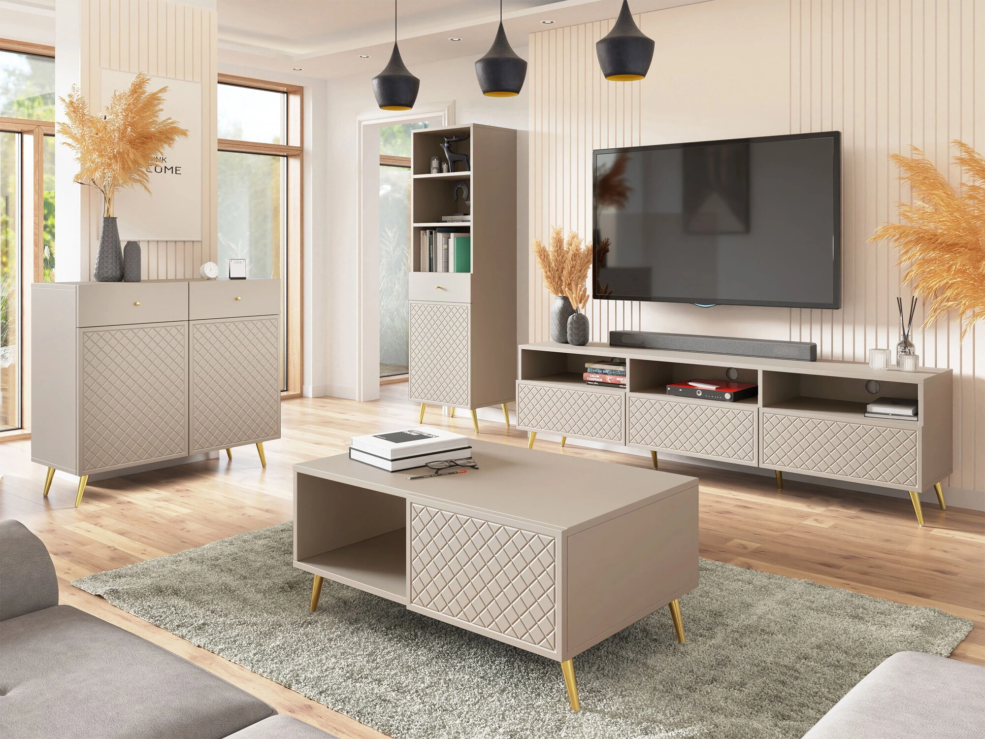 TV-meubel Comfivo 488 (Beige)