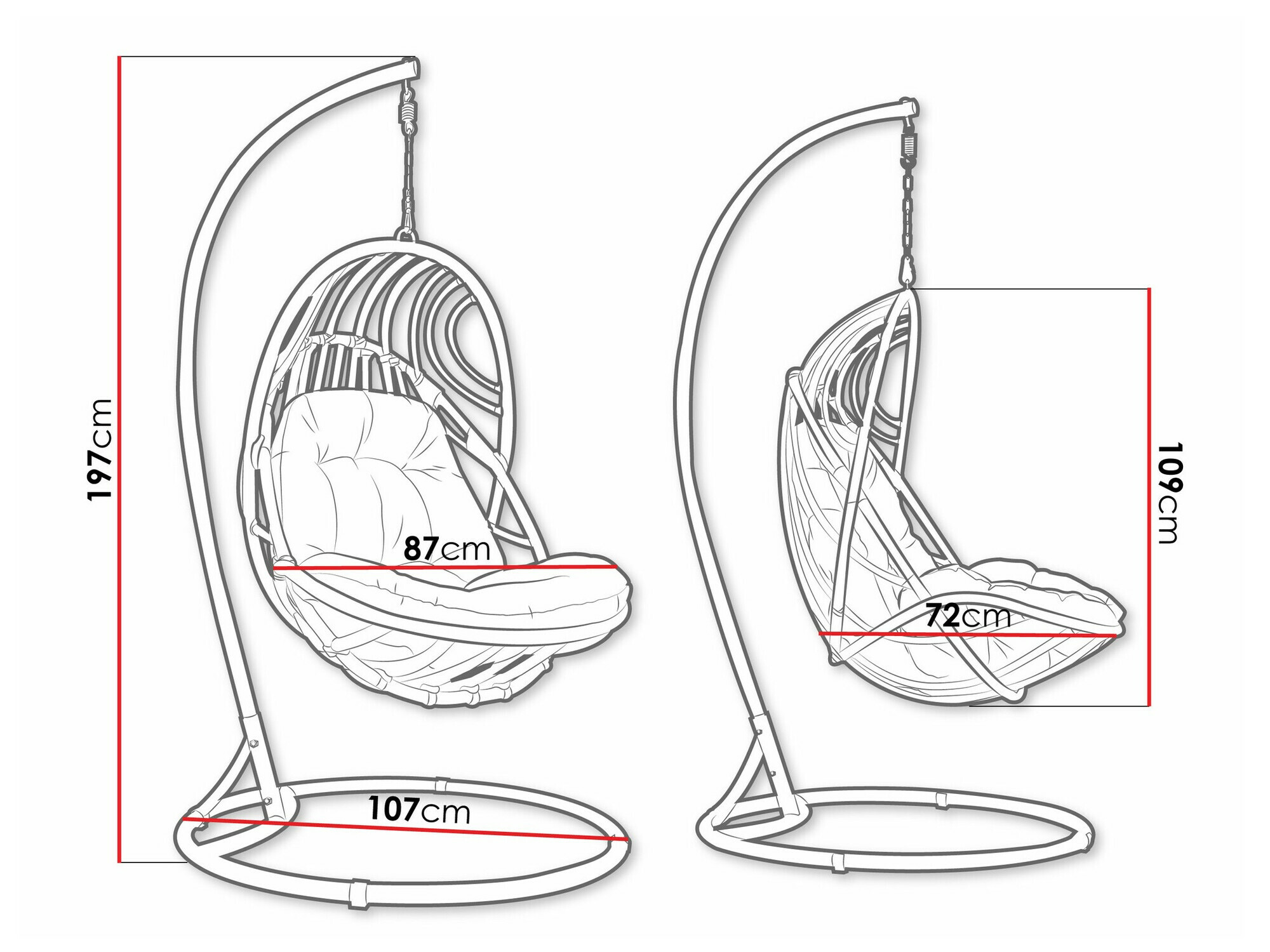 Hangende stoel Comfivo 430