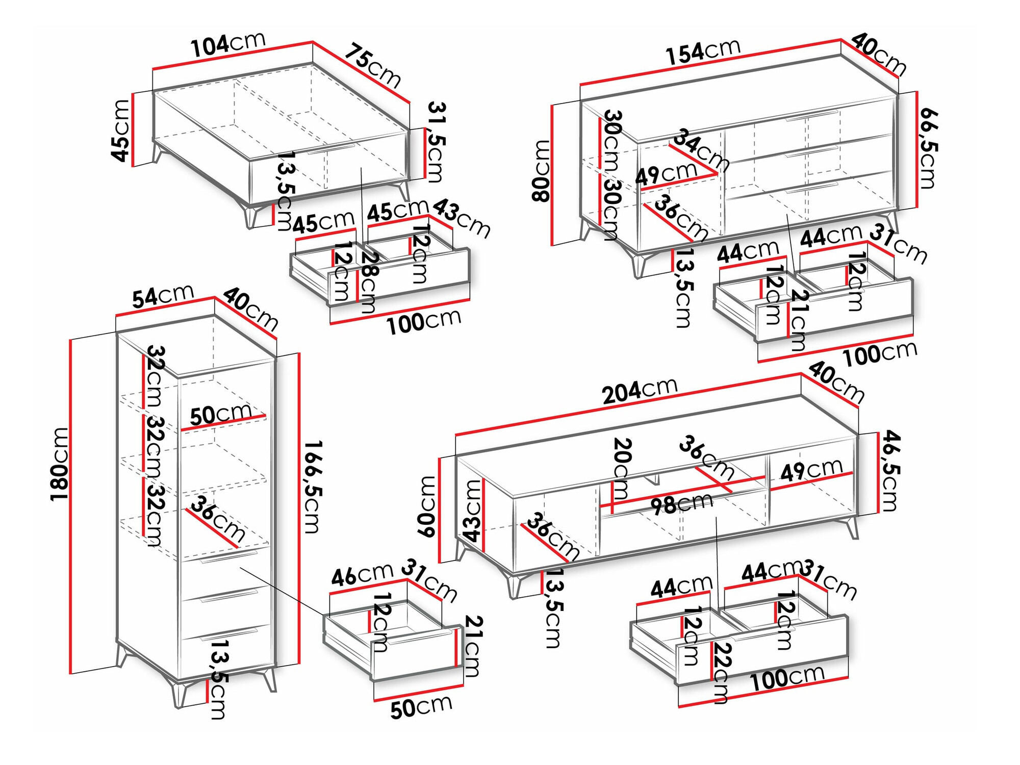 Woonkamerset Comfivo Camlue 107