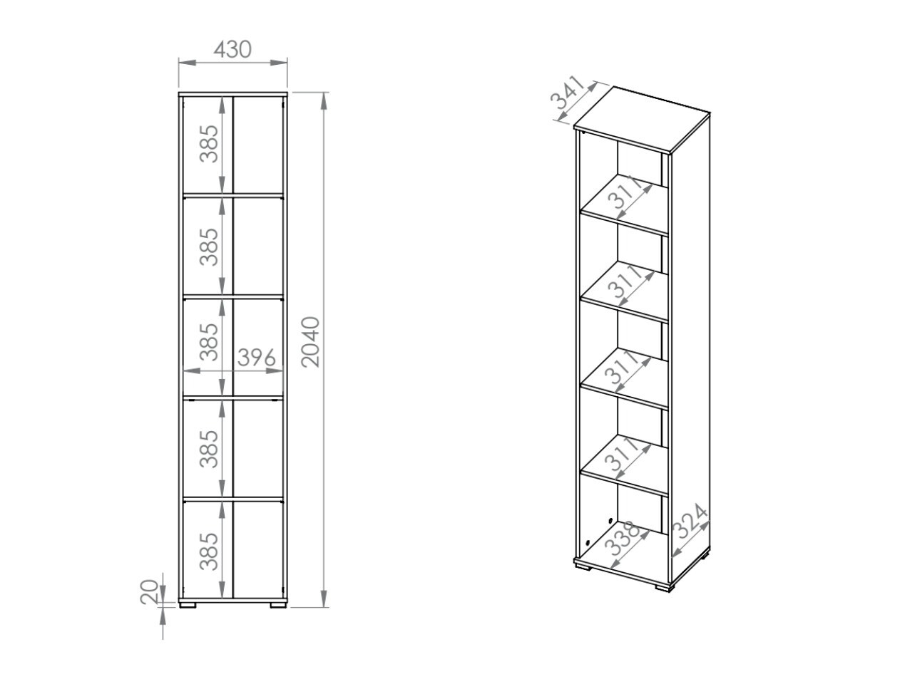 Boekenkast Soremi 103