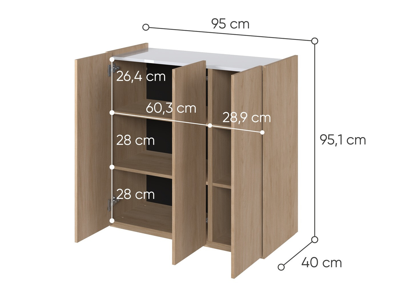 Dressoir Fresno 149 (Eiken)