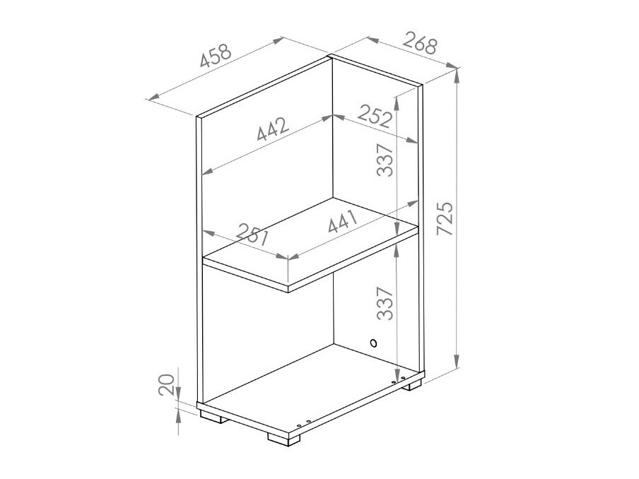 Boekenkast Soremi 113