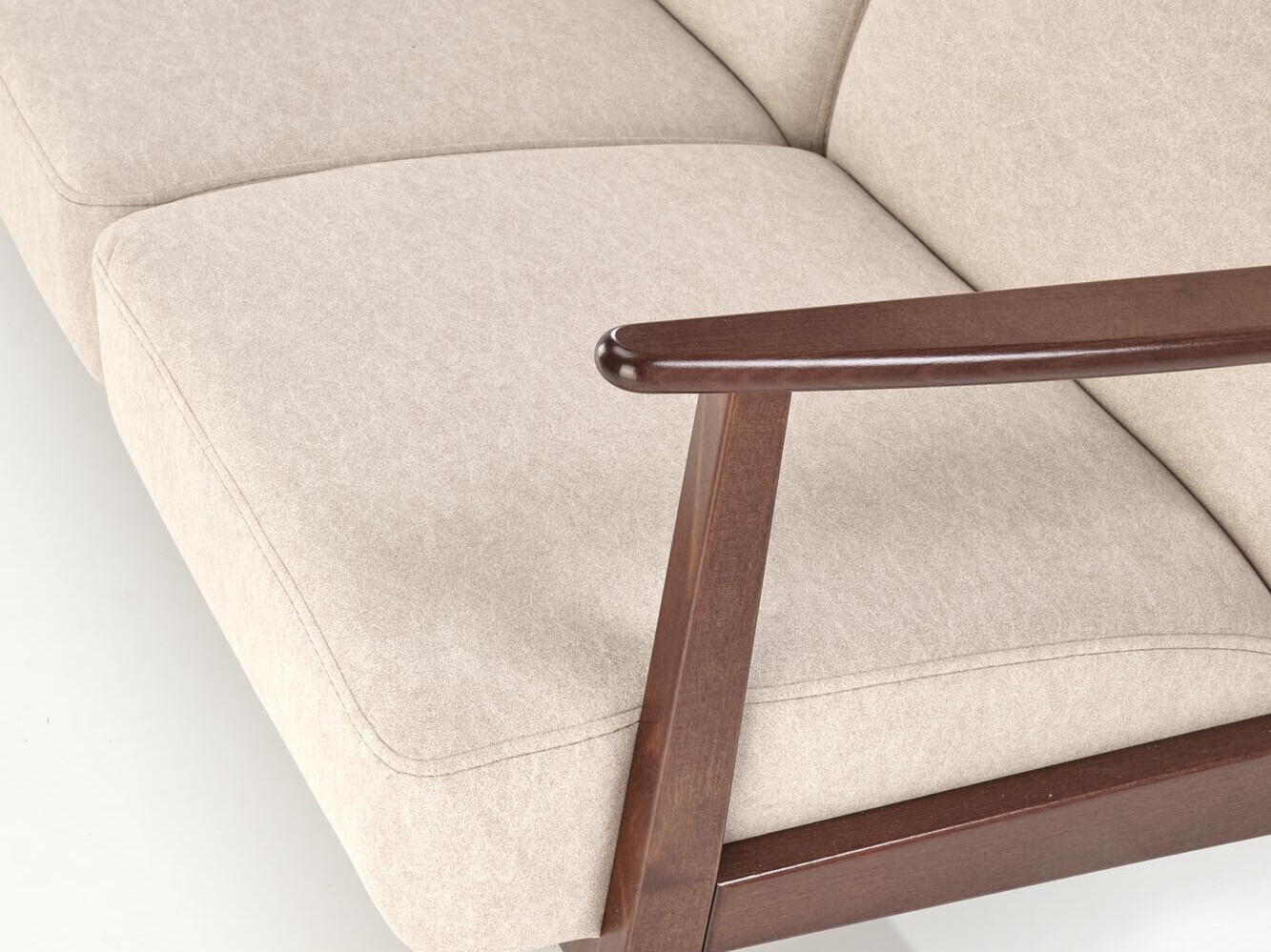 Bank Houston 2117 (Beige + Notenhout)