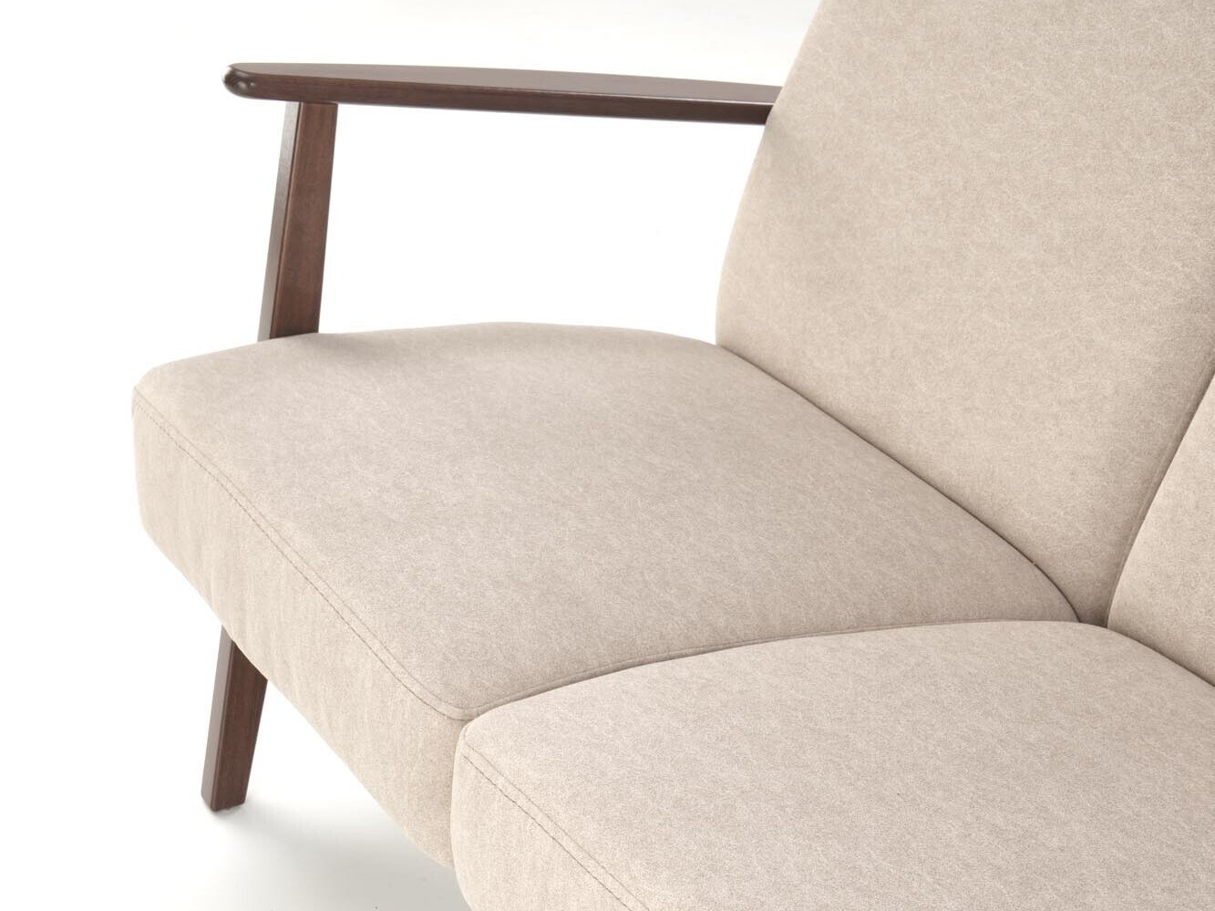 Bank Houston 2117 (Beige + Notenhout)