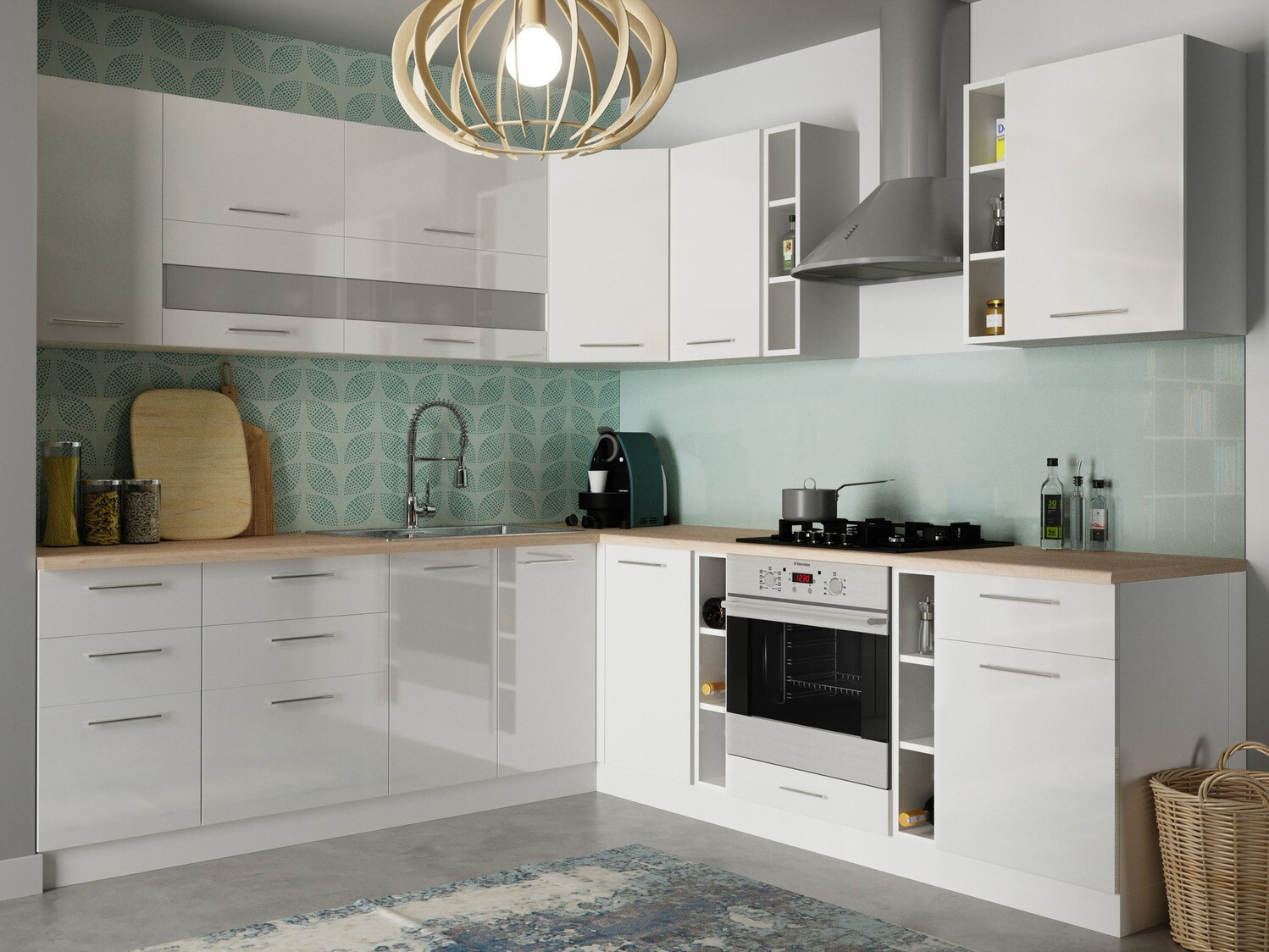 Modulaire kast met deuren Tiffa White 140