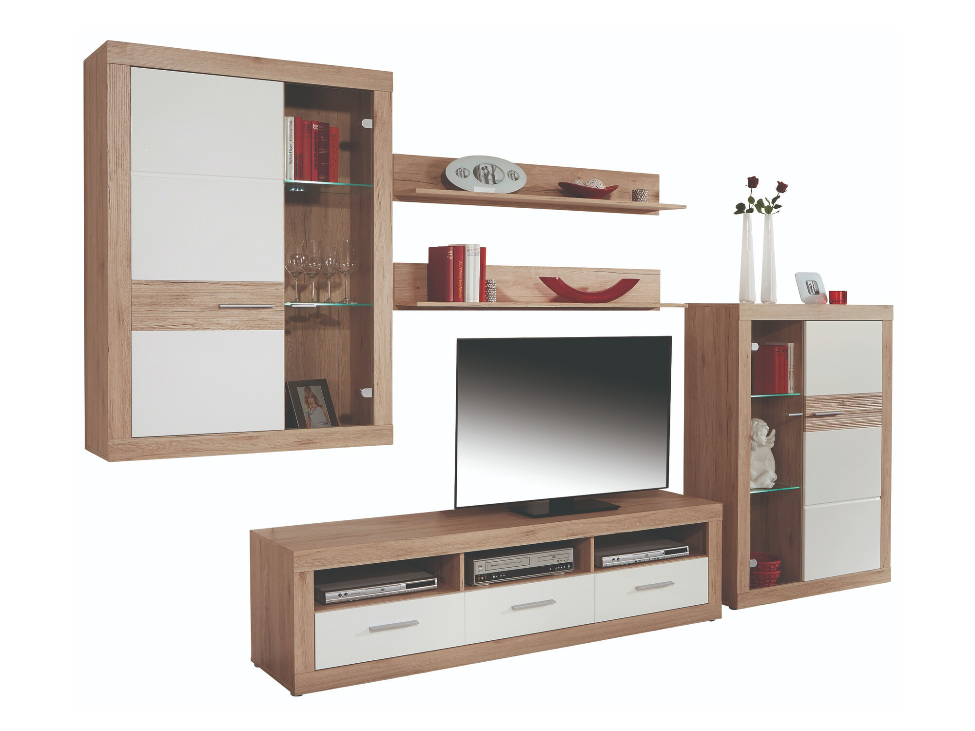 Dressoir Romfera 108 (Wit + San Remo eik)