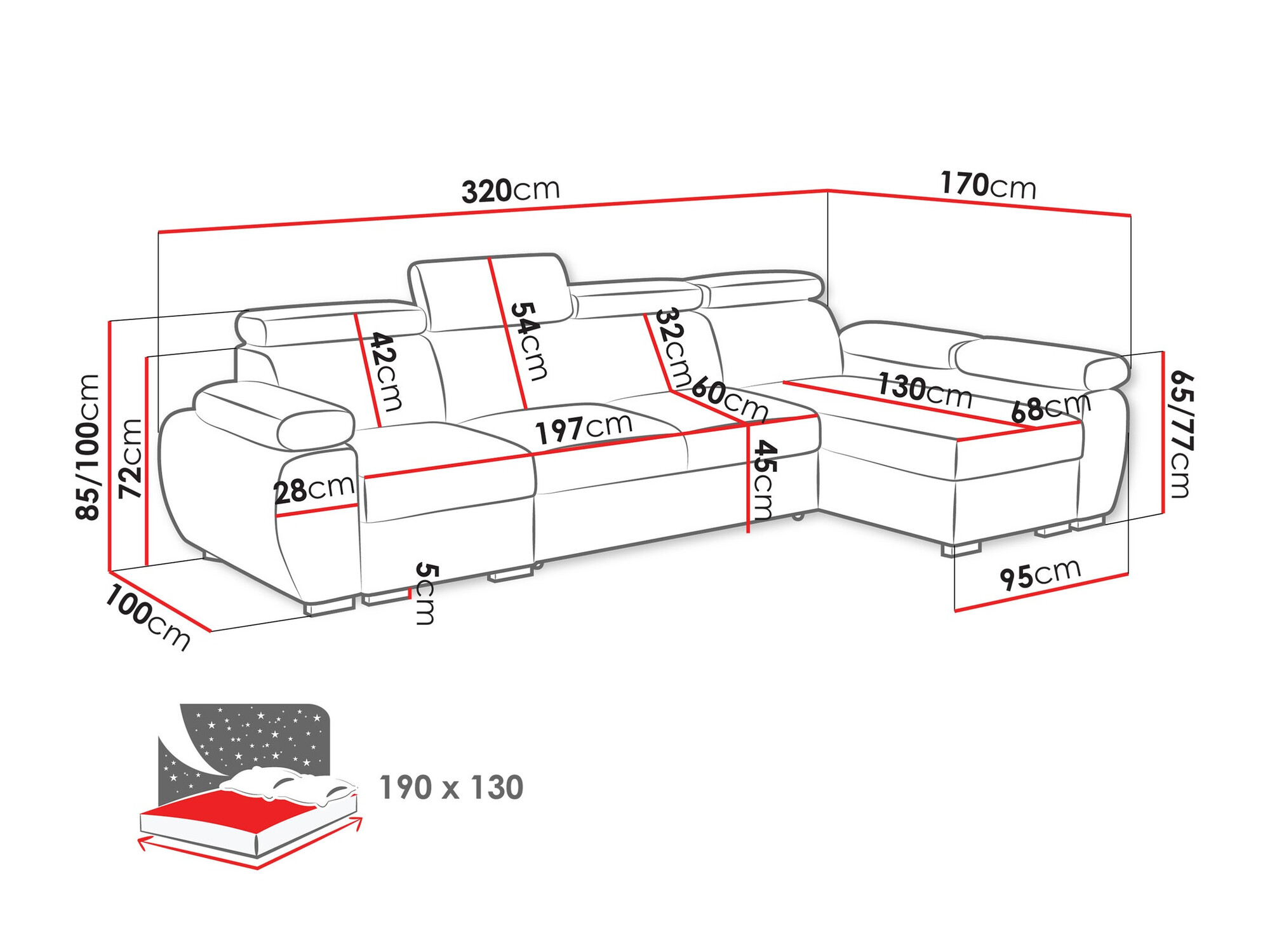 Hoekbank Columbus 227 (Aragon 03)