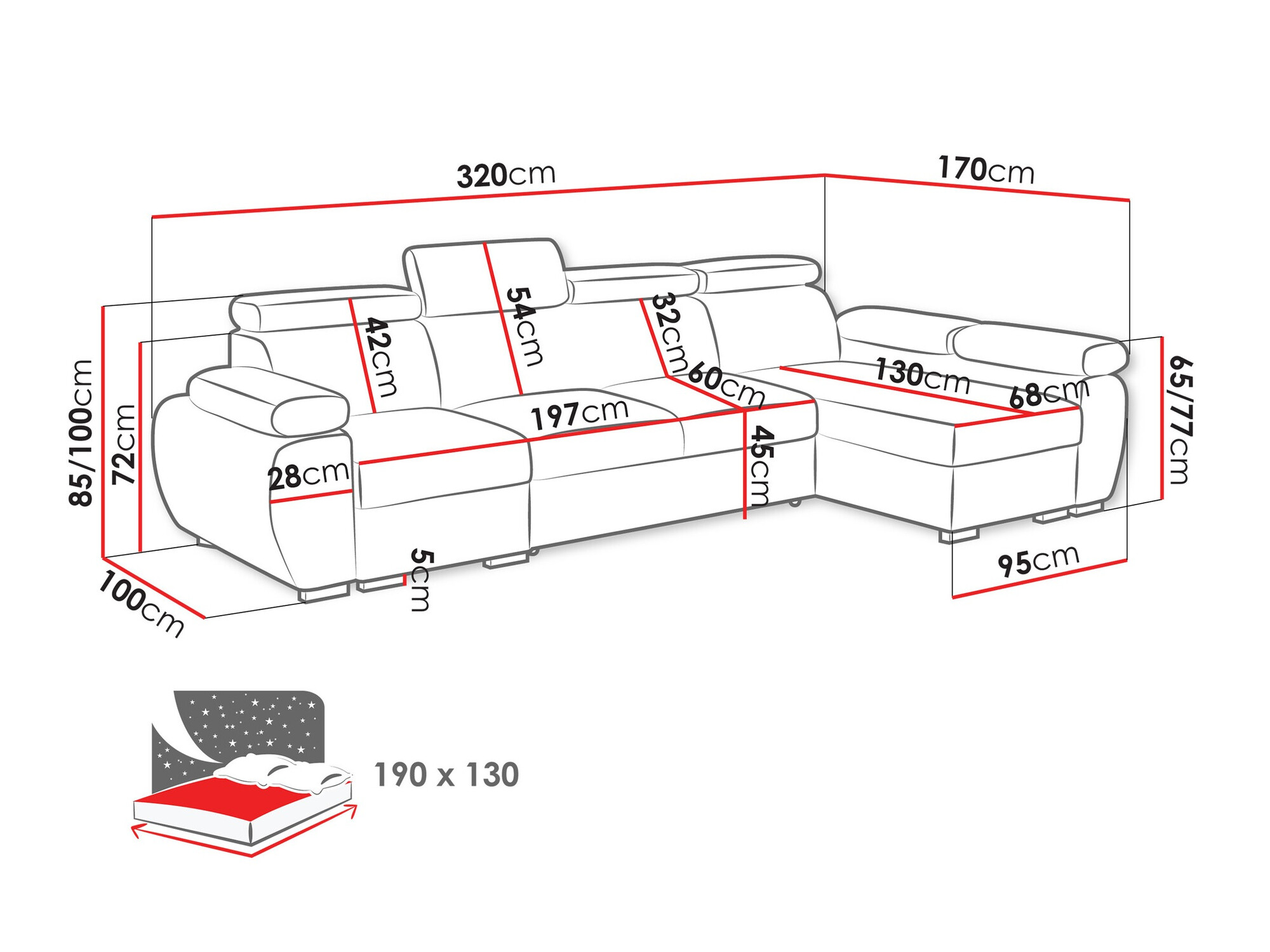 Hoekbank Columbus 227 (Aragon 14)
