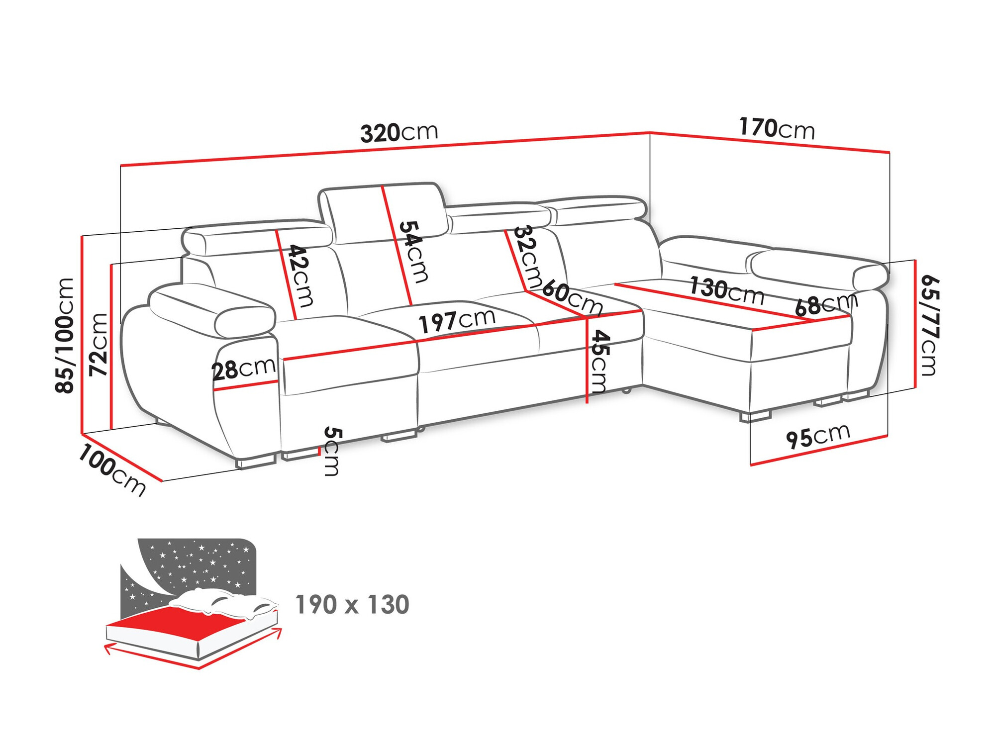 Hoekbank Columbus 227 (Aragon 20)