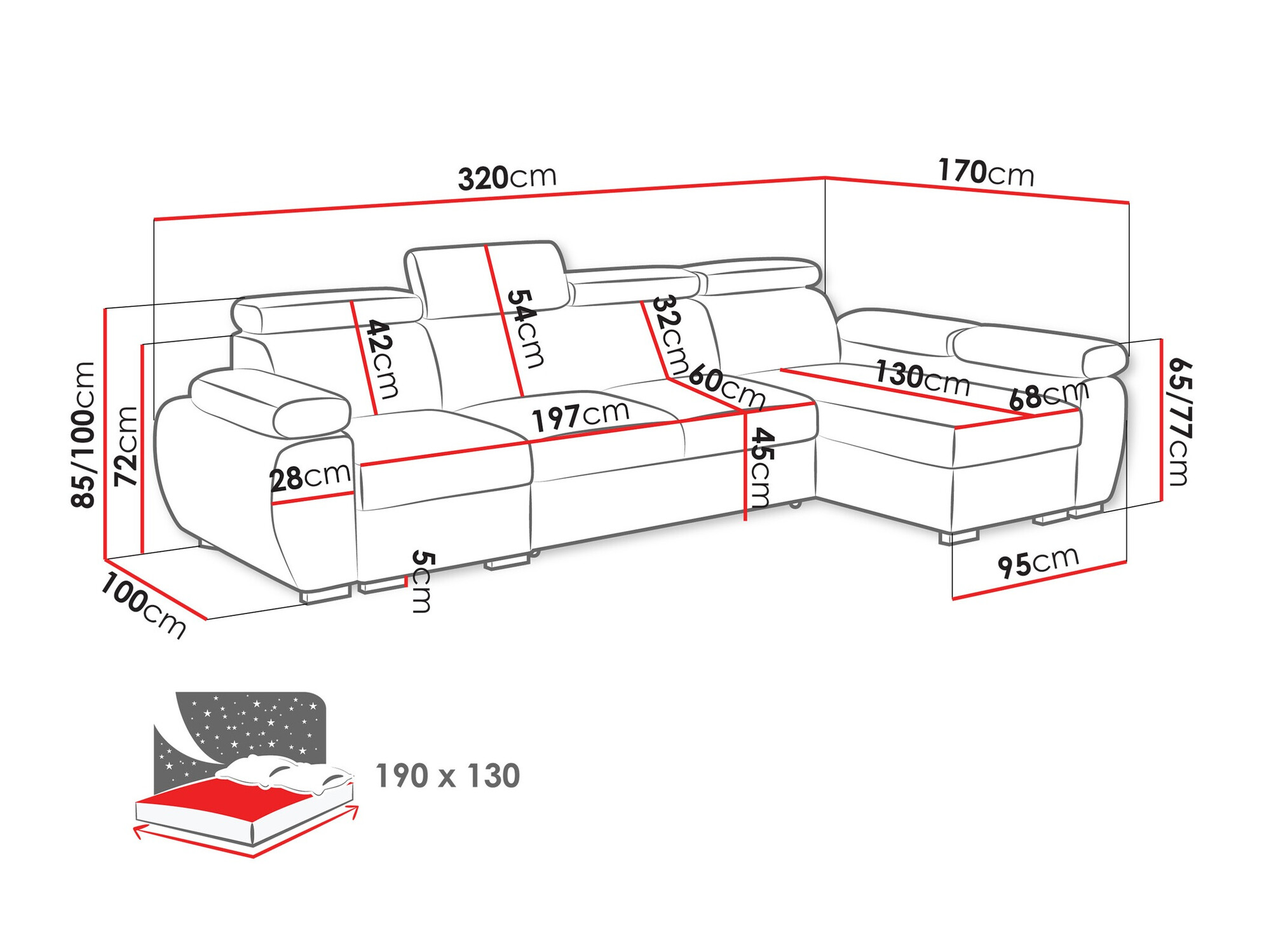 Hoekbank Columbus 227 (Aragon 80)