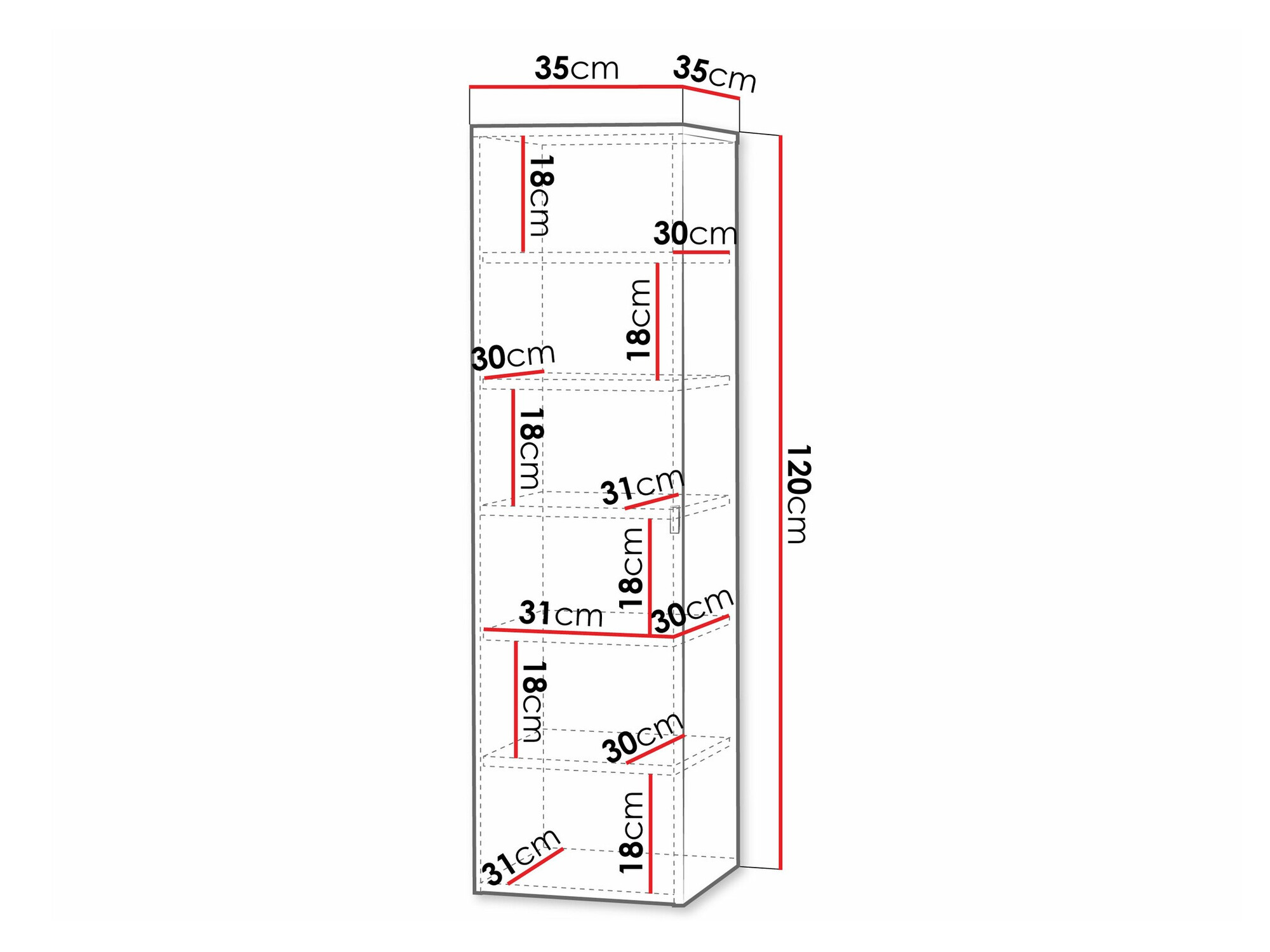 Wand badkamermeubel Levelbu 108 (Wit + Glanzend wit)