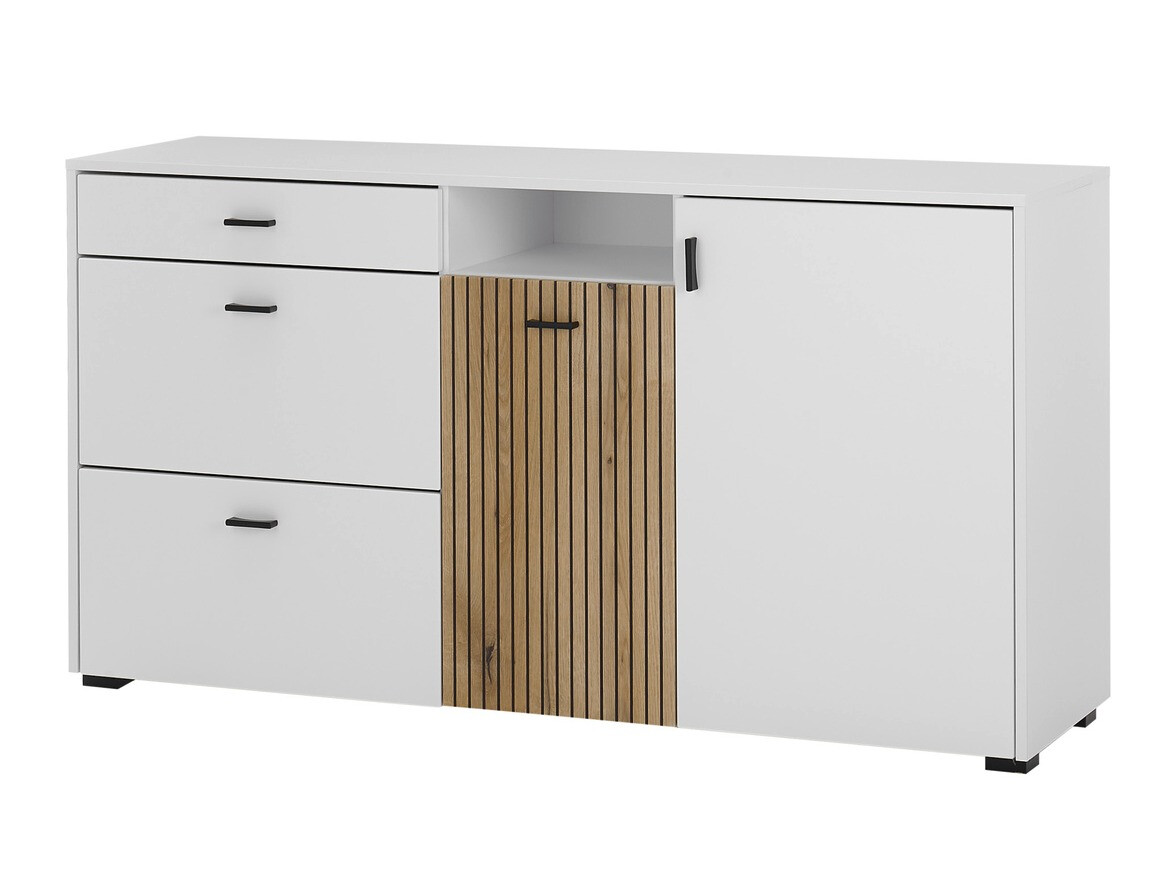 Ladekast Belmelu 107 (Wit + Eiken)