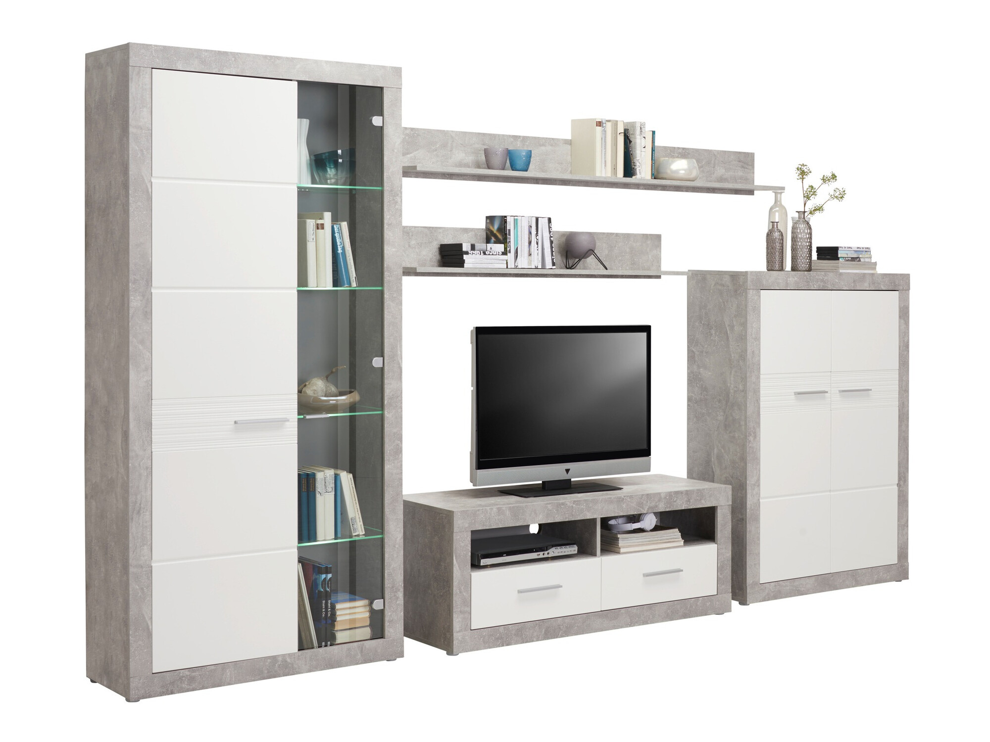 Woonkamerset Romfera 115 (Grijs + Wit)