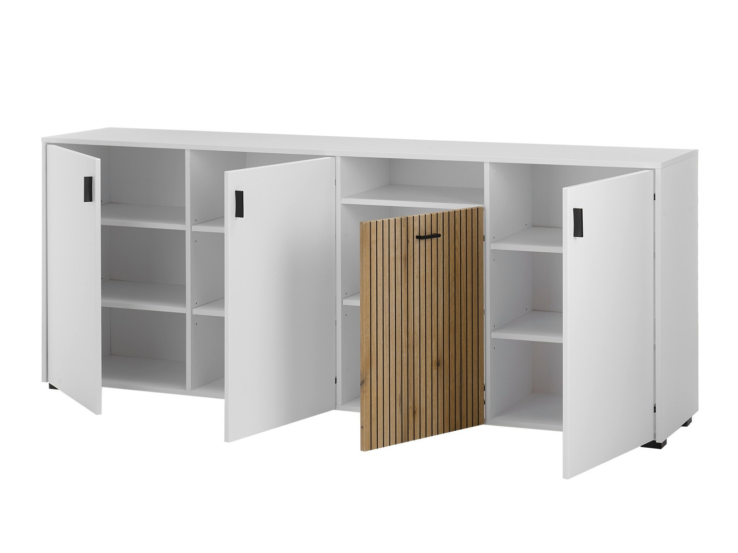 Dressoir Belmelu 108 (Wit + Eiken)
