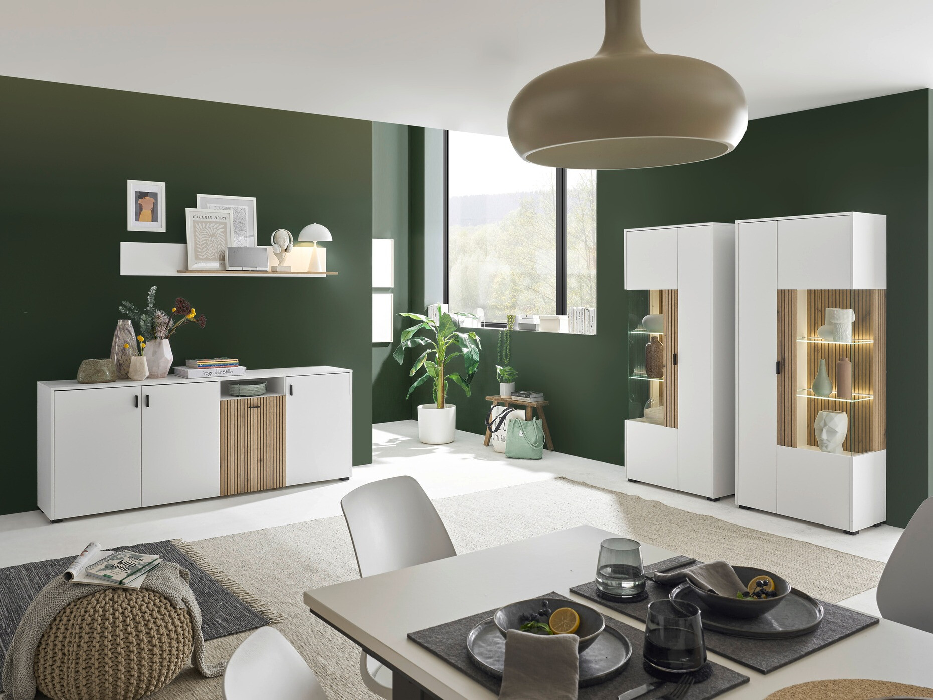 Dressoir Belmelu 108 (Wit + Eiken)