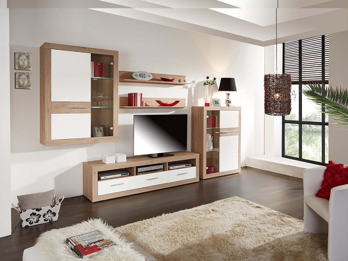Dressoir Romfera 108 (Wit + San Remo eik)