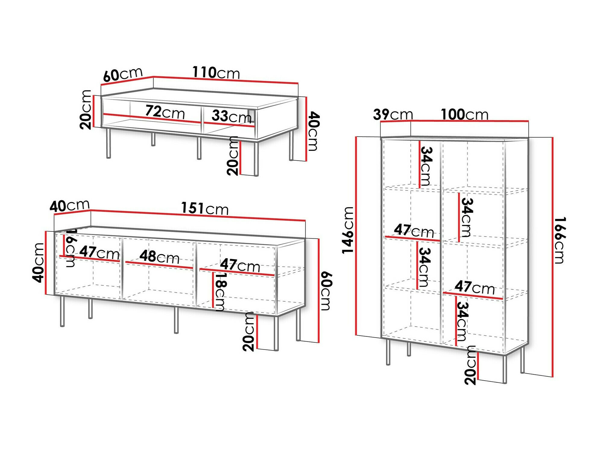Woonkamerset Celra (Wit)