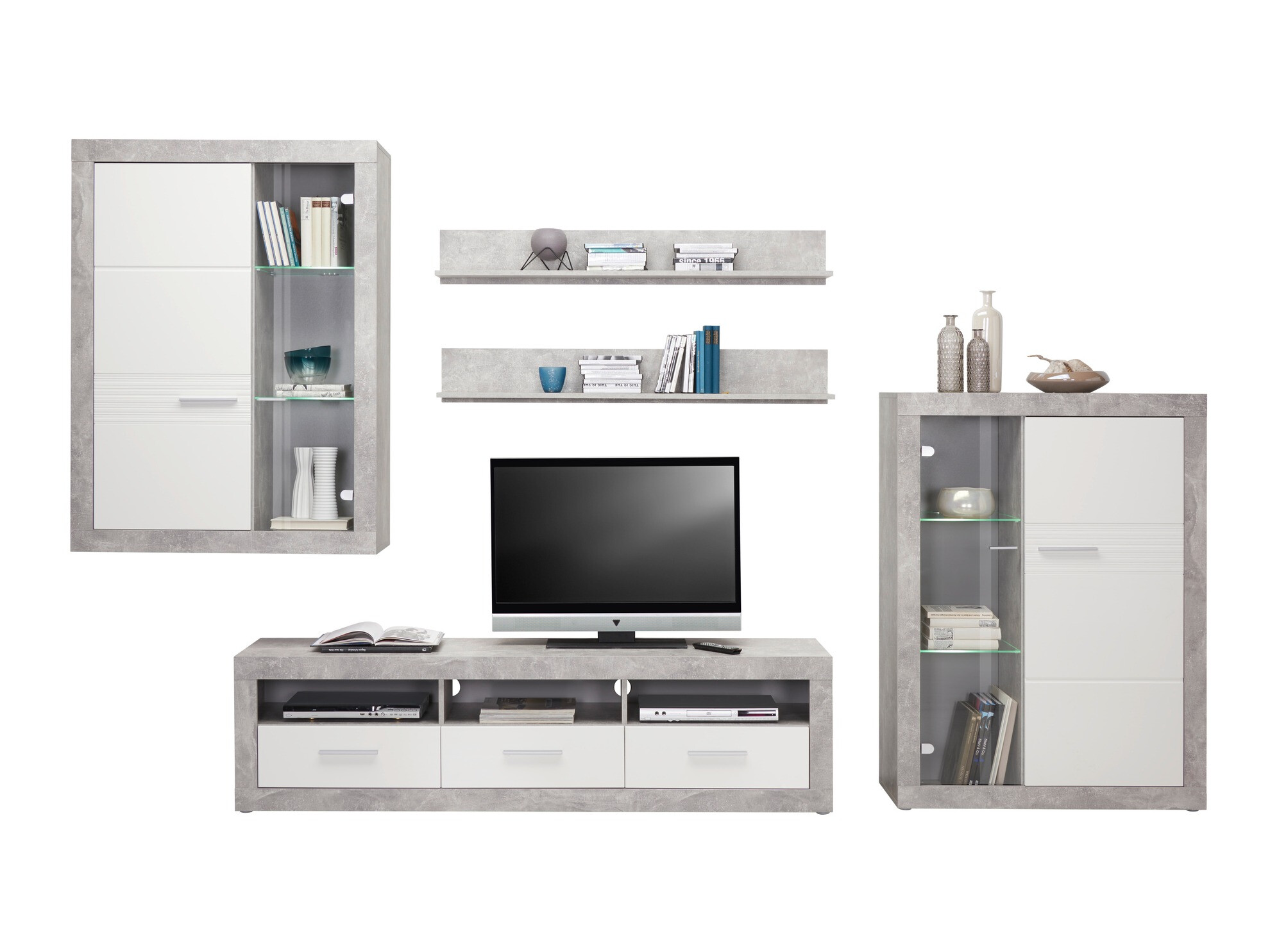 Woonkamerset Romfera 116 (Grijs + Wit)