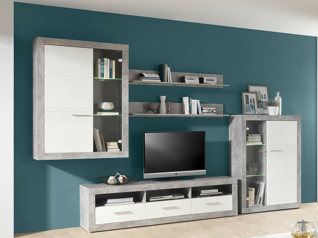 Woonkamerset Romfera 116 (Grijs + Wit)