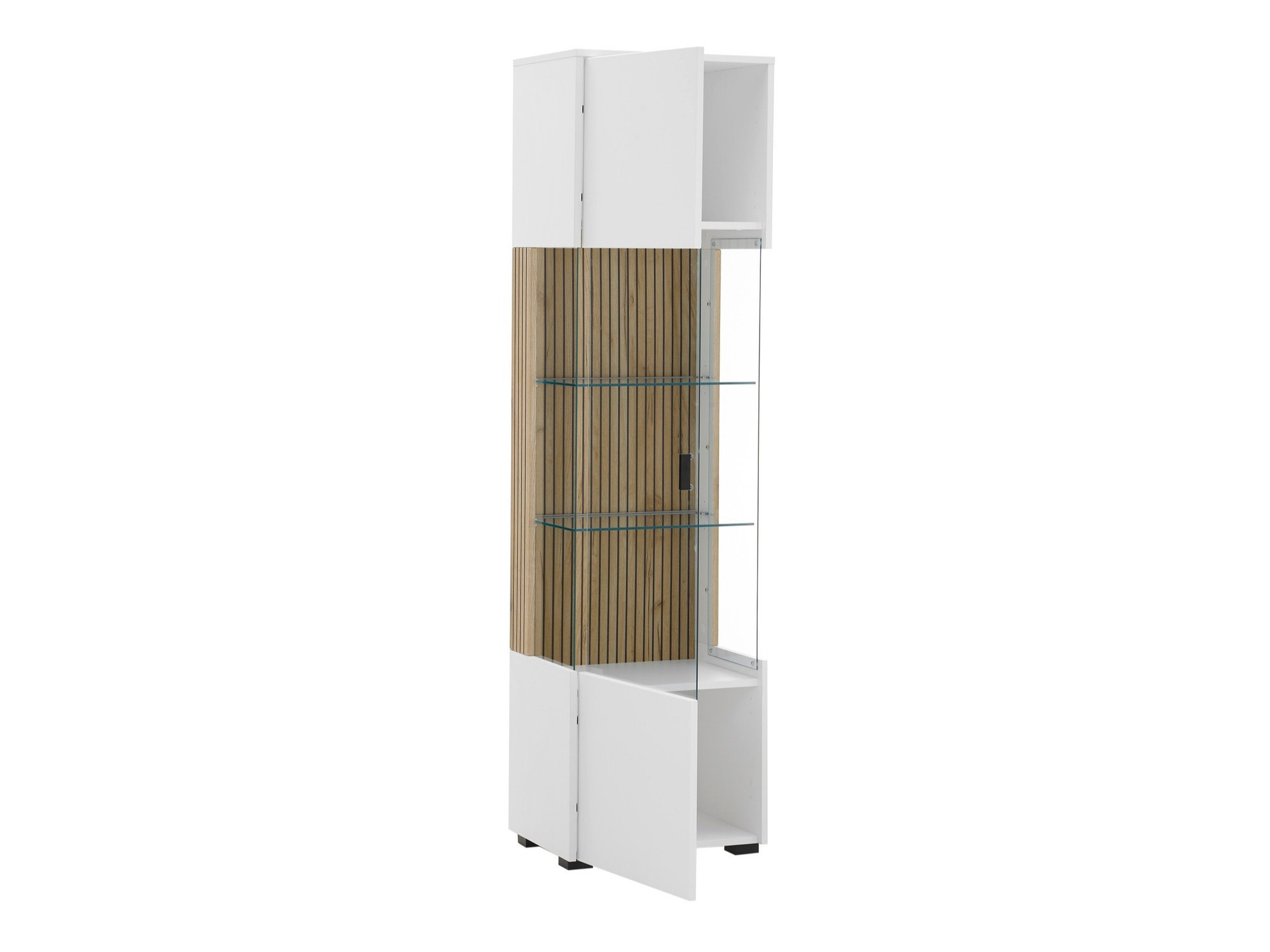 Boekenkast Belmelu 104 (Wit + Eiken)