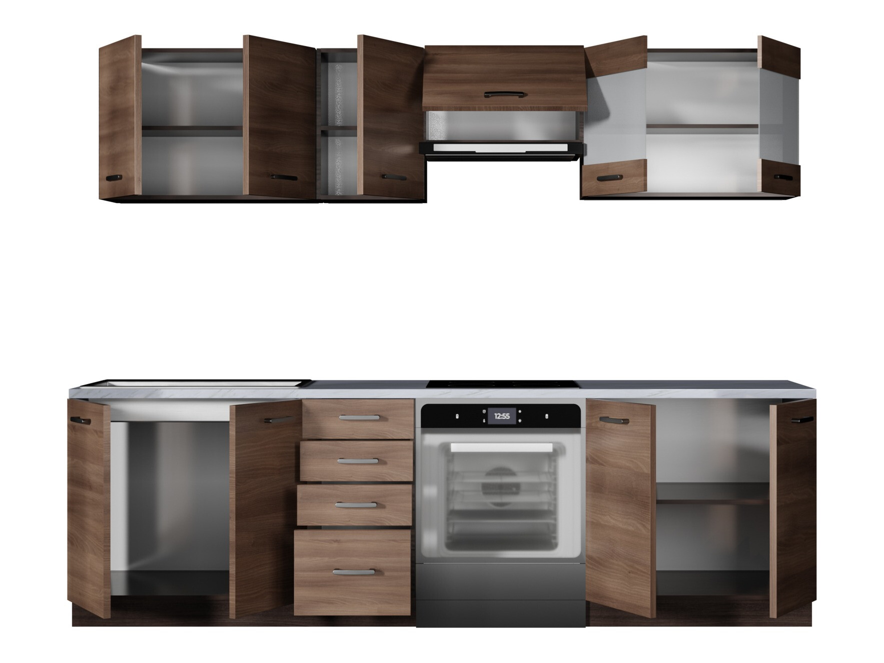 Keukenset Houston 1138 (Donkere eik)