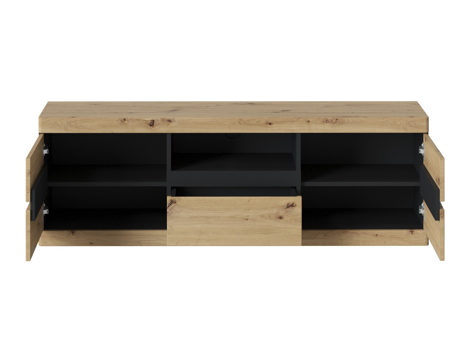 TV-meubel Venlori 121 (Antraciet + Artisan eiken)