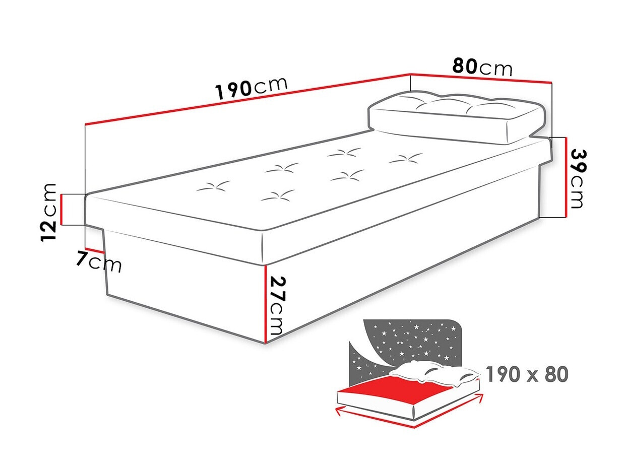 Bed Dover 100 (Wit)