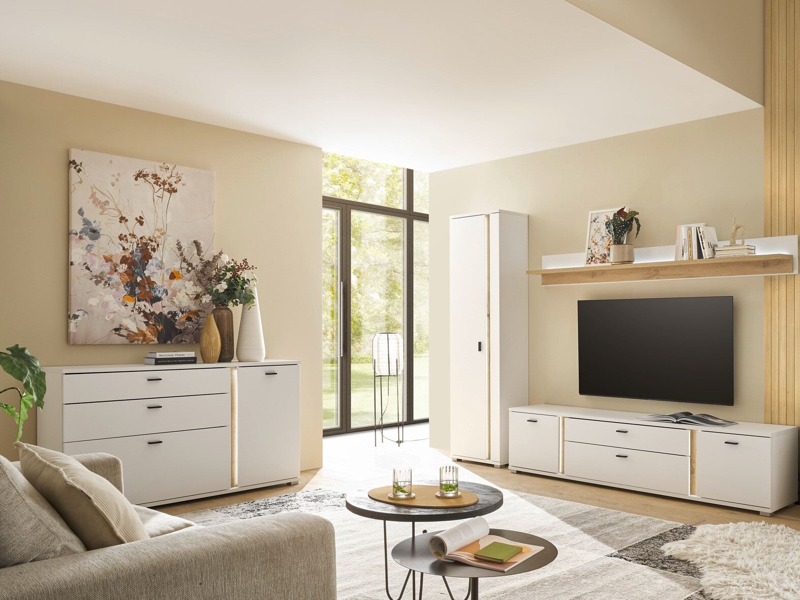 Ladekast Avimavi 106 (Wit + Wotan eik)