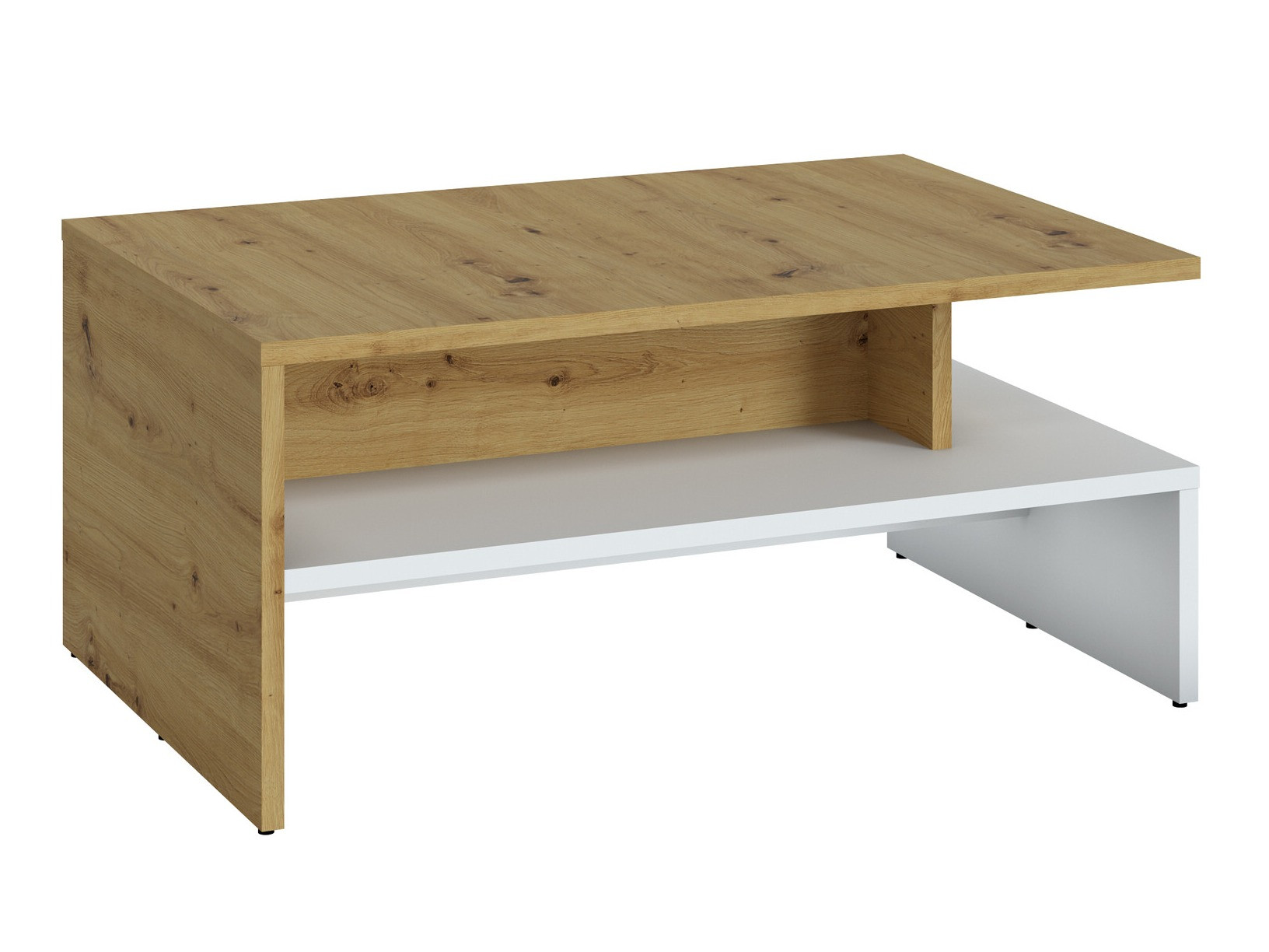 Salontafel Ontario 127 (Wit + Artisan eiken)
