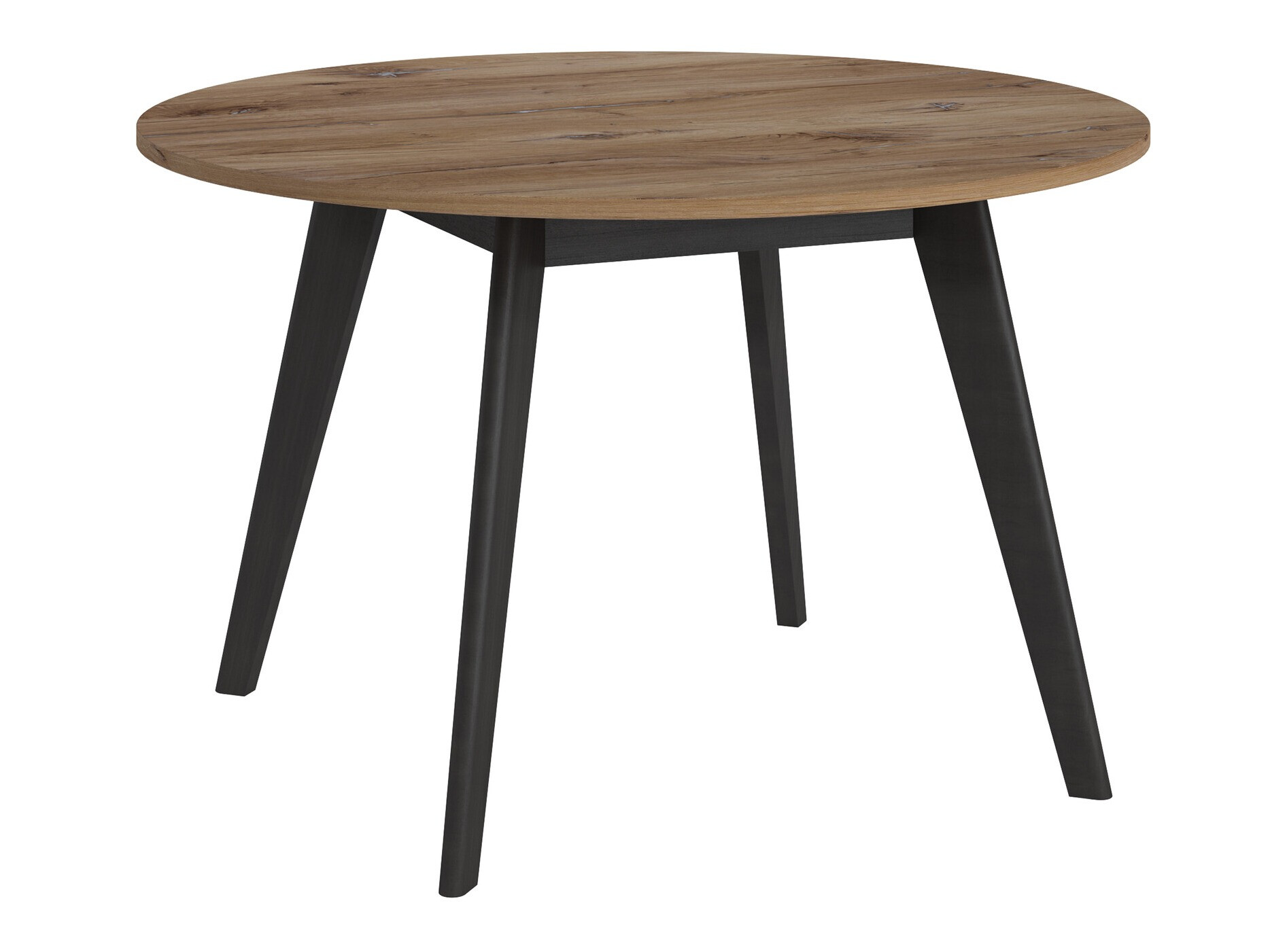 Tafel Ontario 125 (Zwart + Donkere eik)