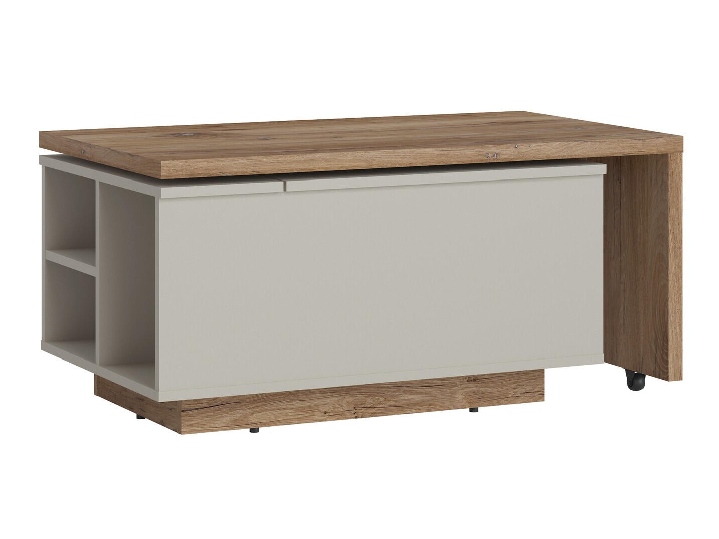 Transformeerbare salontafel Ontario 133 (Grijs + Donkere eik)