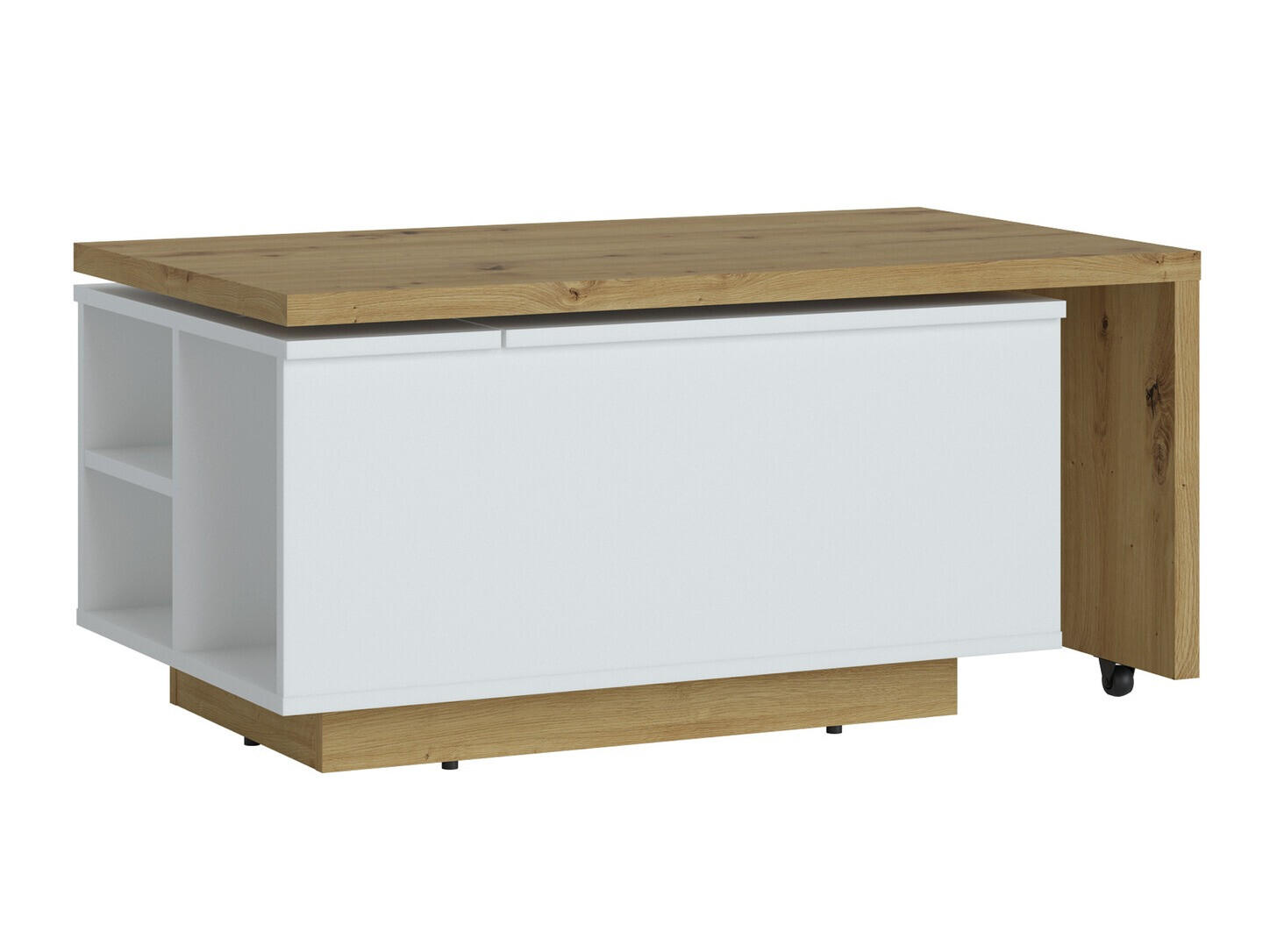 Transformeerbare salontafel Ontario 133 (Wit + Artisan eiken)