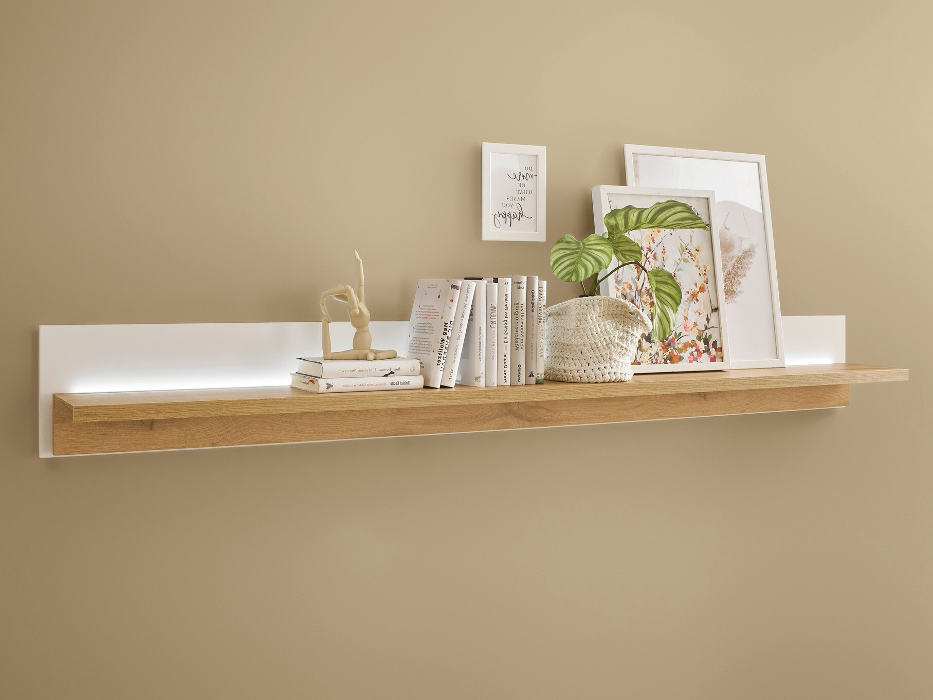 Wandplank Avimavi 111 (Wit + Wotan eik)