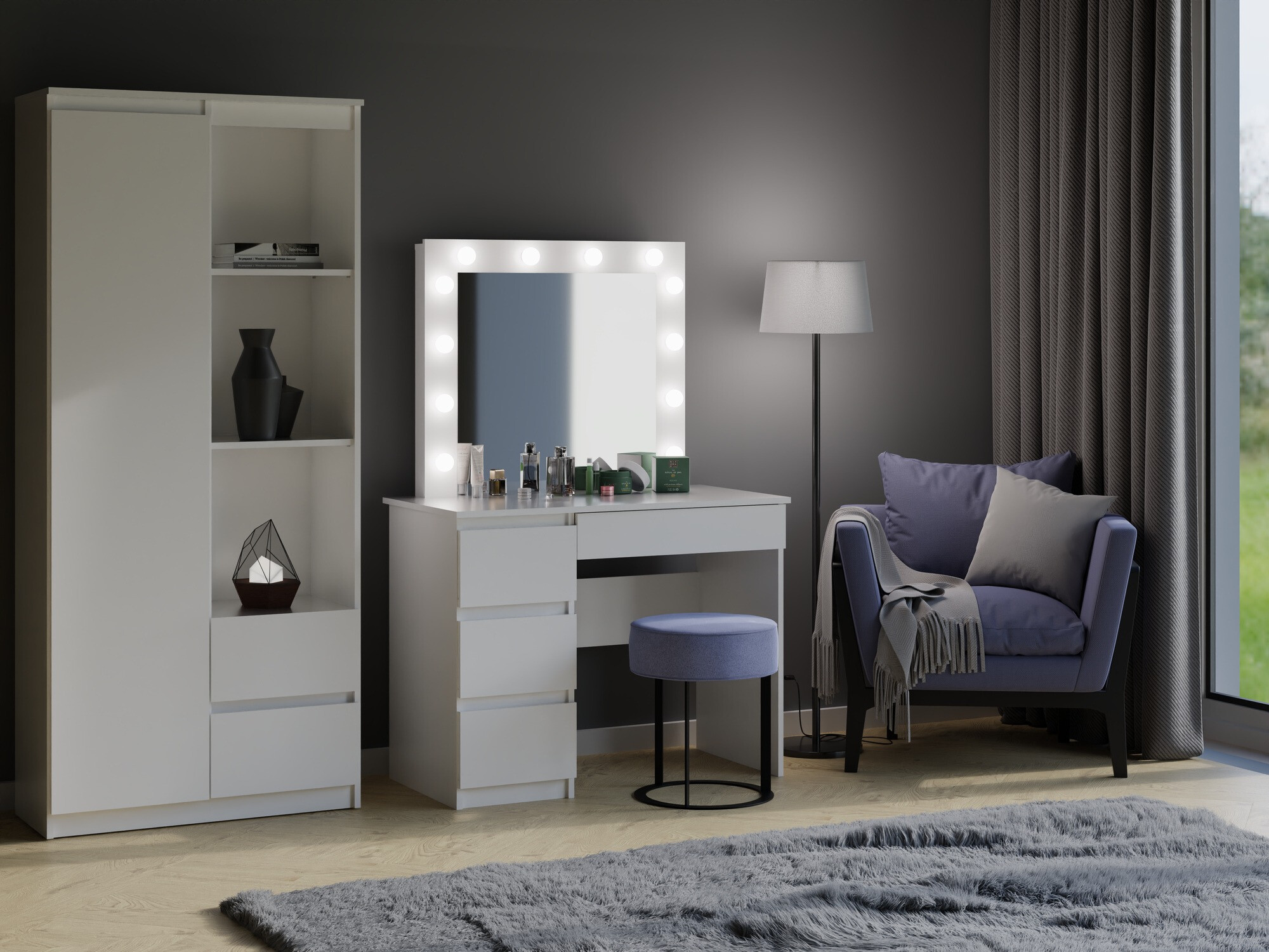 Kaptafel Mandeville 156 (Wit)