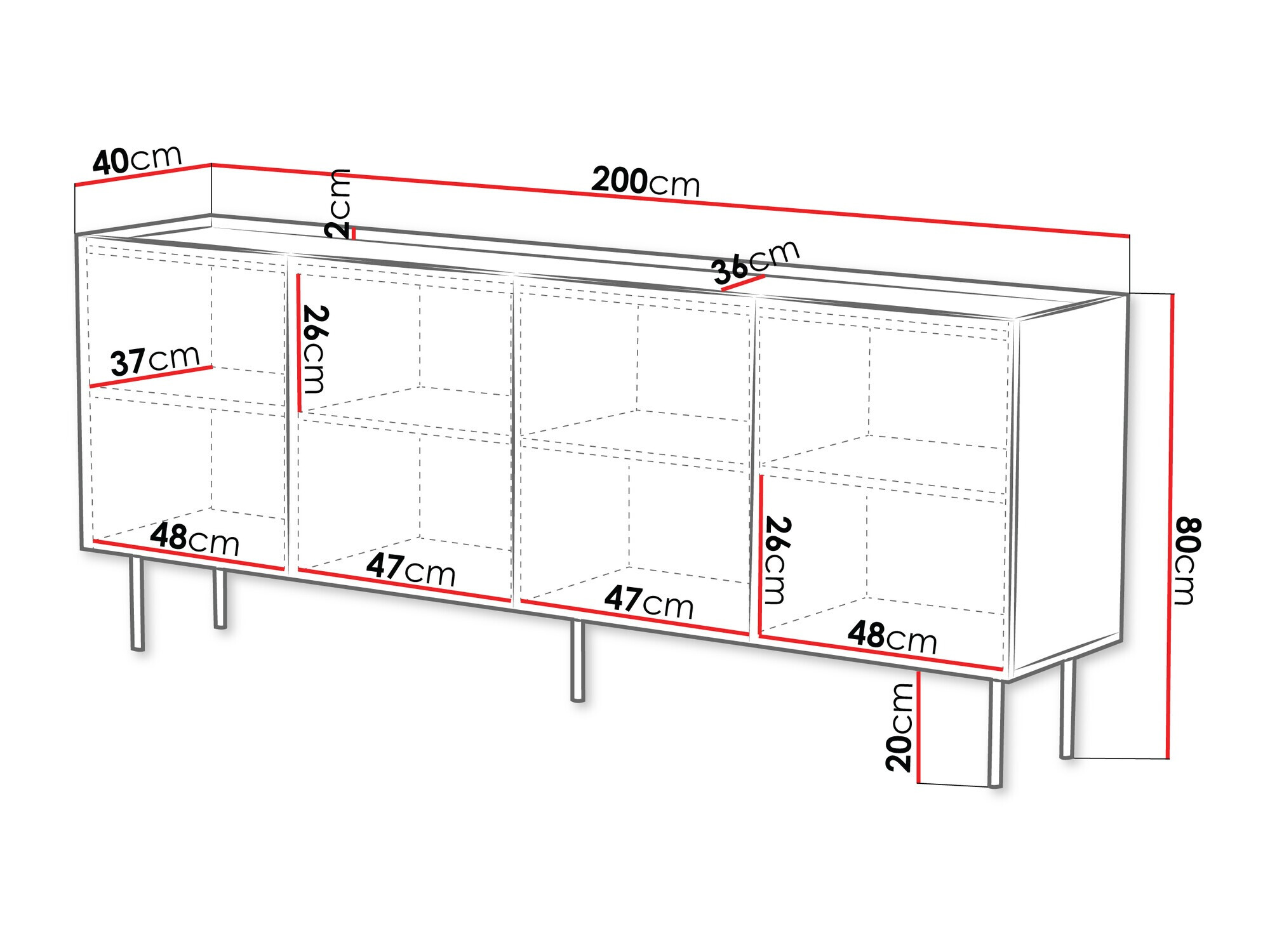 Dressoir Mortali 101 (Wit)
