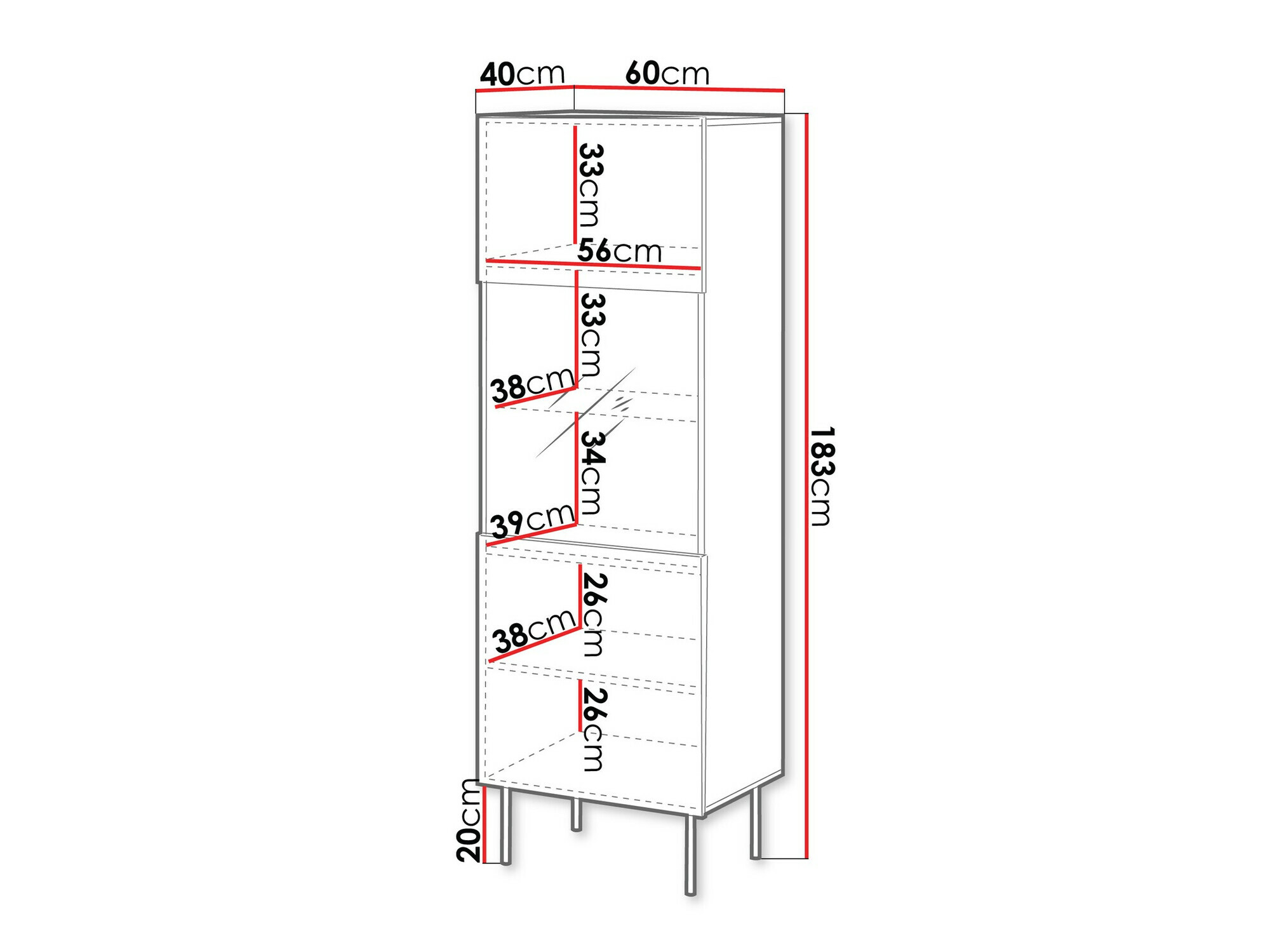 Boekenkast Melala 106