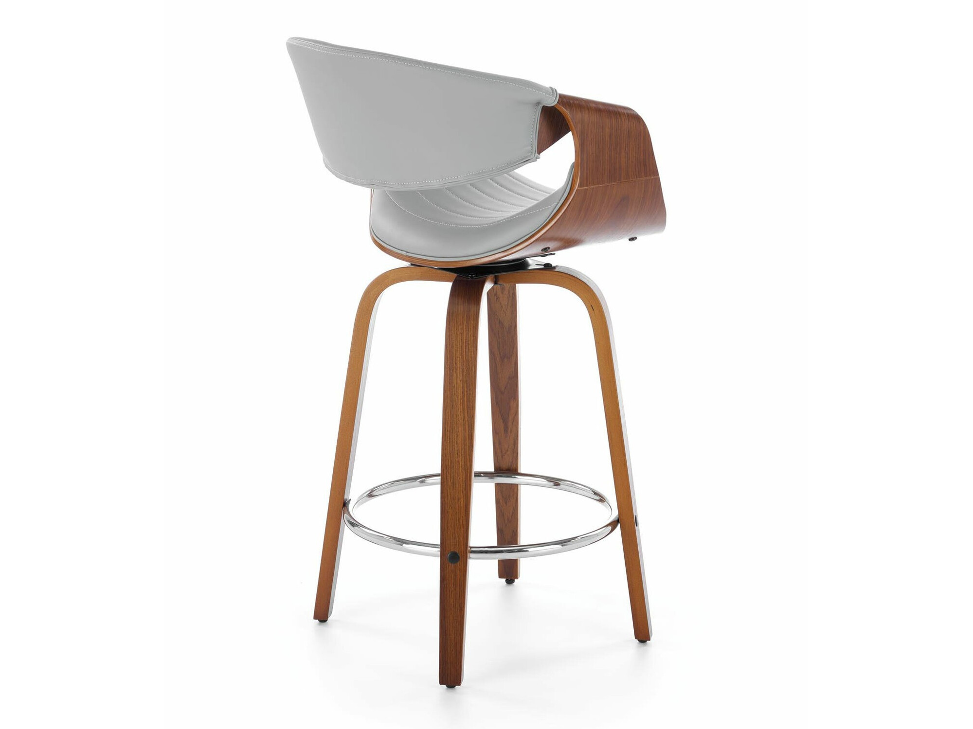 Counterstoel Houston 1599 (Grijs + Notenhout)