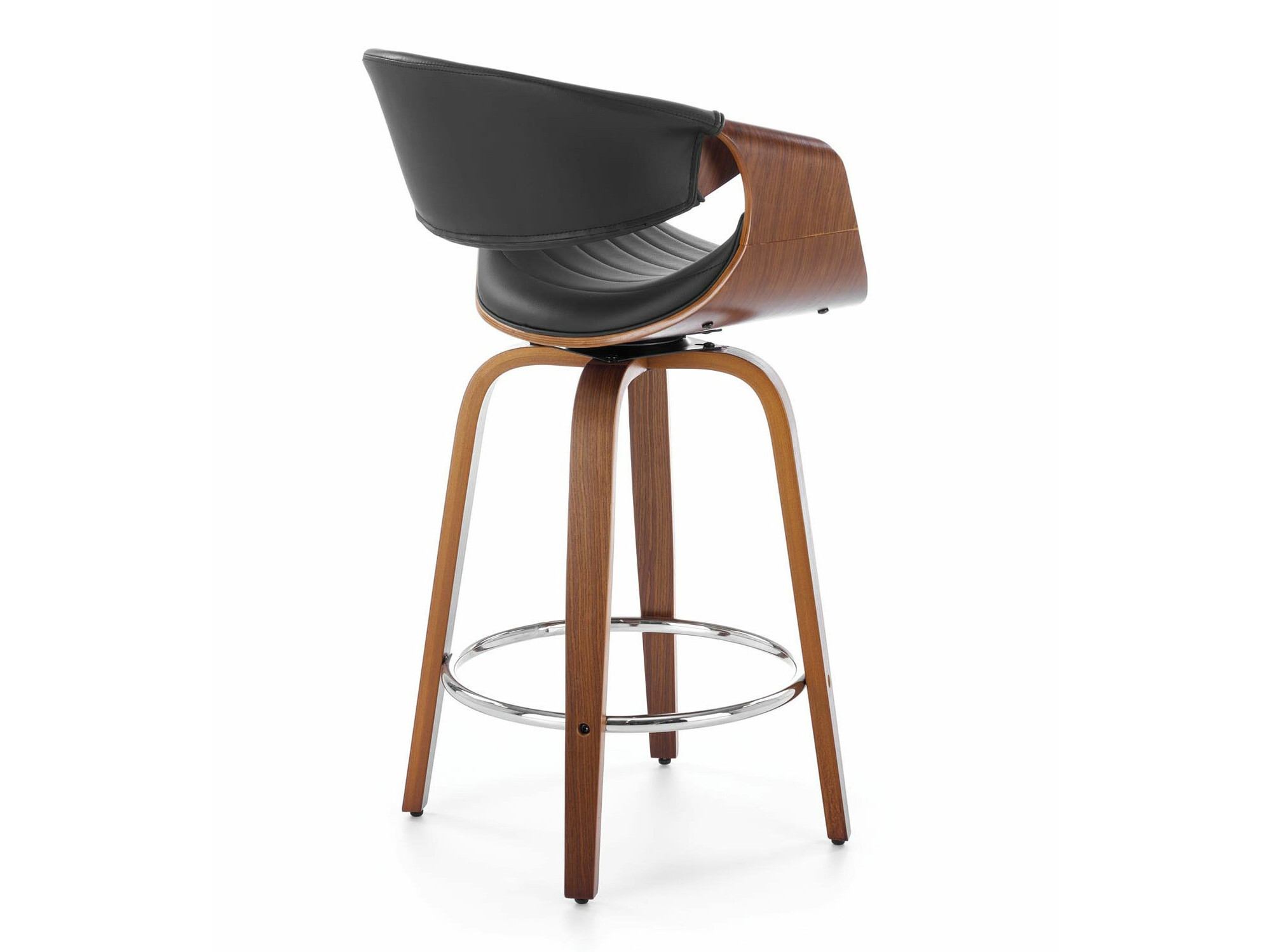 Counterstoel Houston 1599 (Zwart + Notenhout)