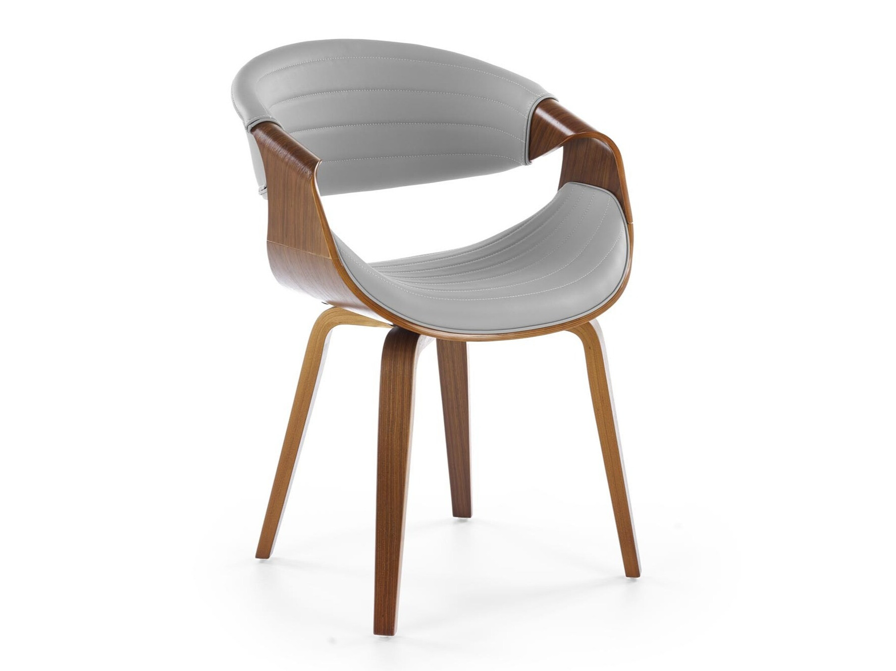 Stoel Houston 1596 (Grijs + Notenhout)