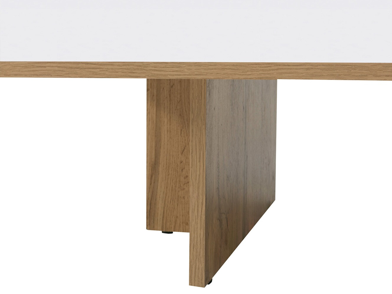 Salontafel Tivetra 124 (Wotan eik + Glanzend wit)