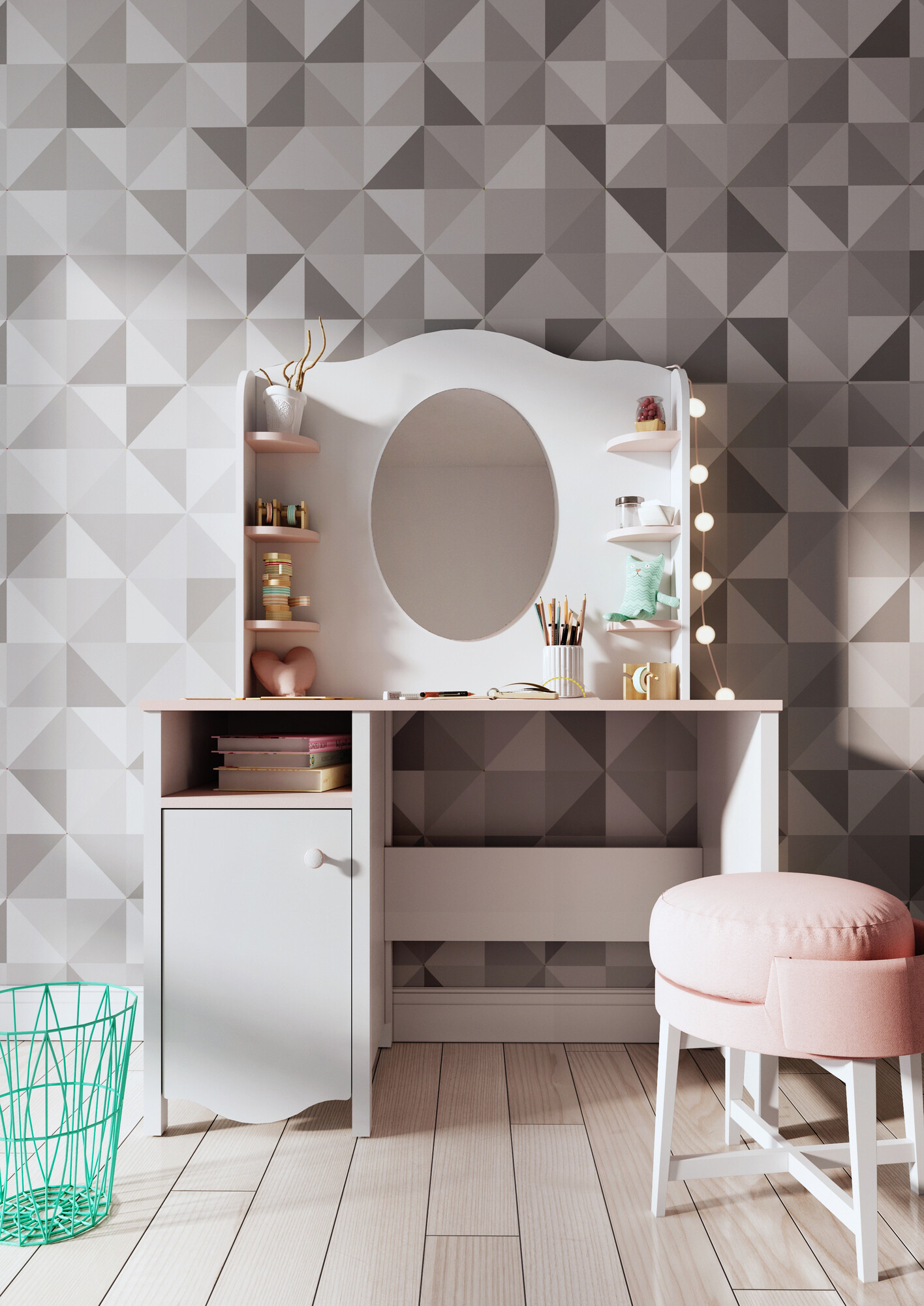 Bureau Velferi 114 (Wit + Roze)